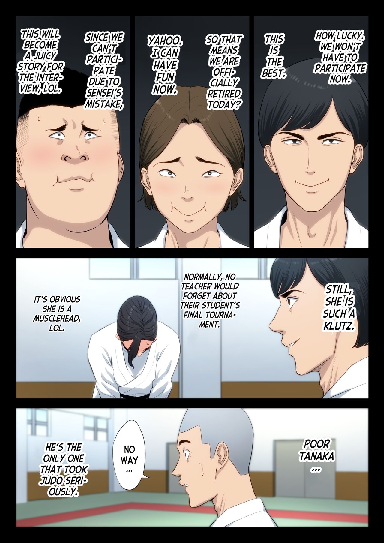 Juudoubu Komon no Onna Kyoushi ga Tsumihoroboshi no Tame ni Buin-tachi ni Mawasareru Hanashi. page 12 full