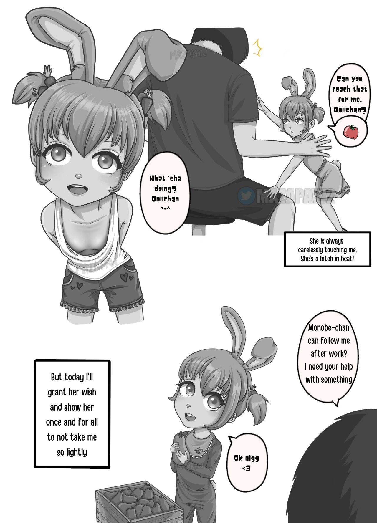 R*ping of the B*by Bitch Monobe-chan page 5 full