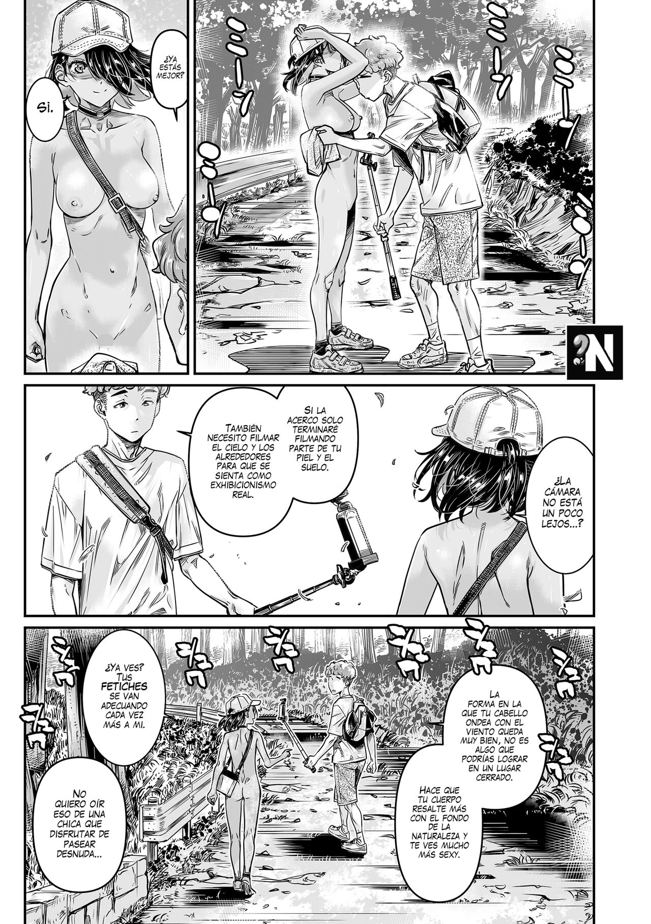 Hiyake no Zenra Girl wa, Doutei o Sotsugyou shita bakari no Senpai ni Hamedori saseru | Una Exhibicionista Bronceada Invita a su Senpai Ex-virgen a Seguir Teniendo Sexo al Aire Libre page 12 full