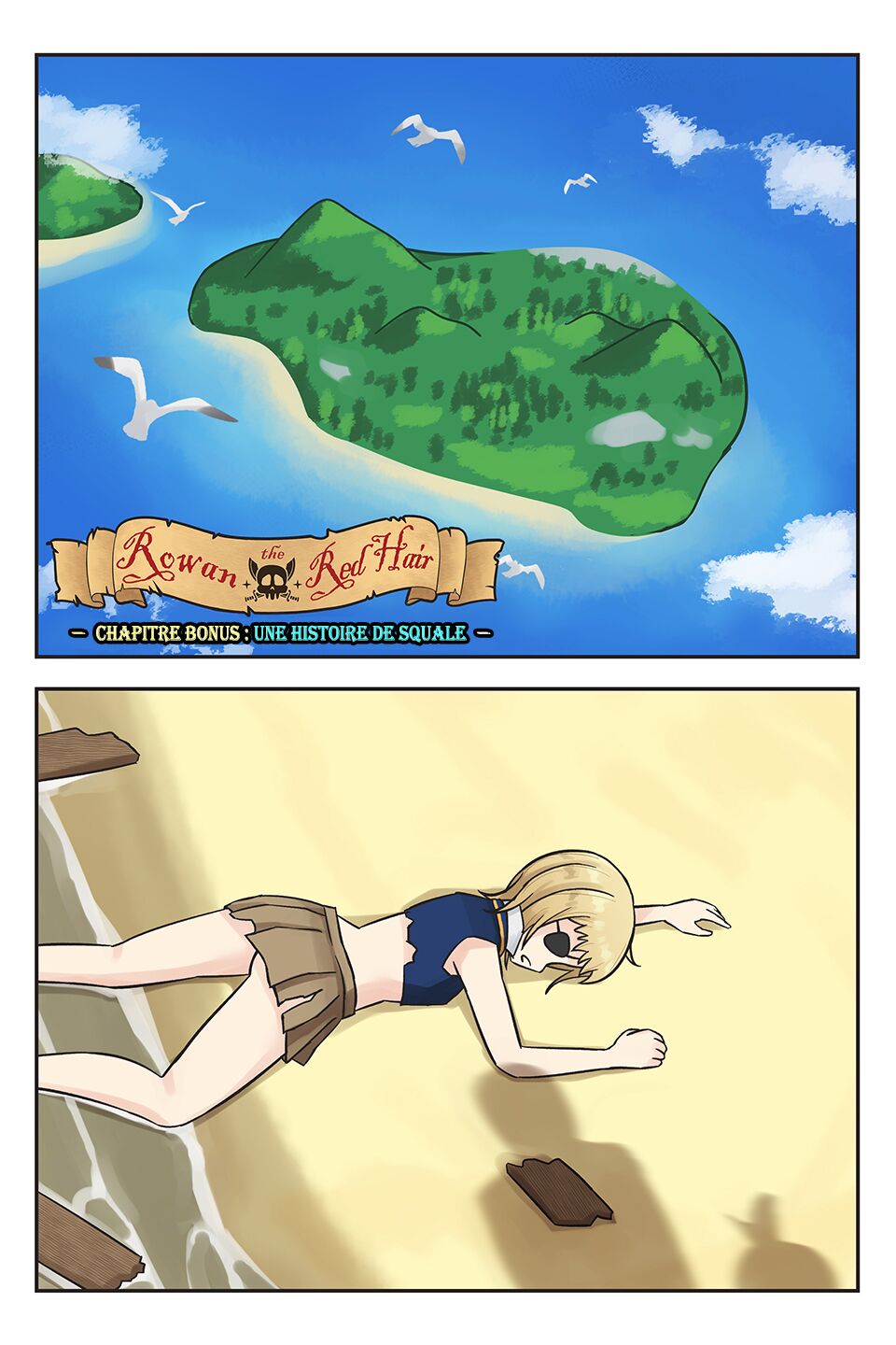 Rowan the Red Hair: Sharky Story | Une histoire de Squale page 1 full