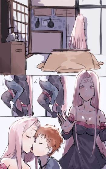 Saber, Rin, Sakura and Rider tops Shirou cover