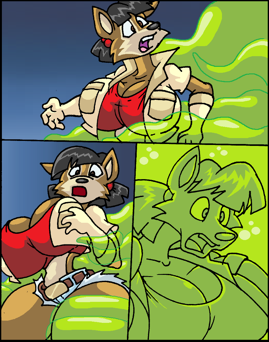Sasha Hyena Slime Transformation And Vores June Coyote Comic page 12 full