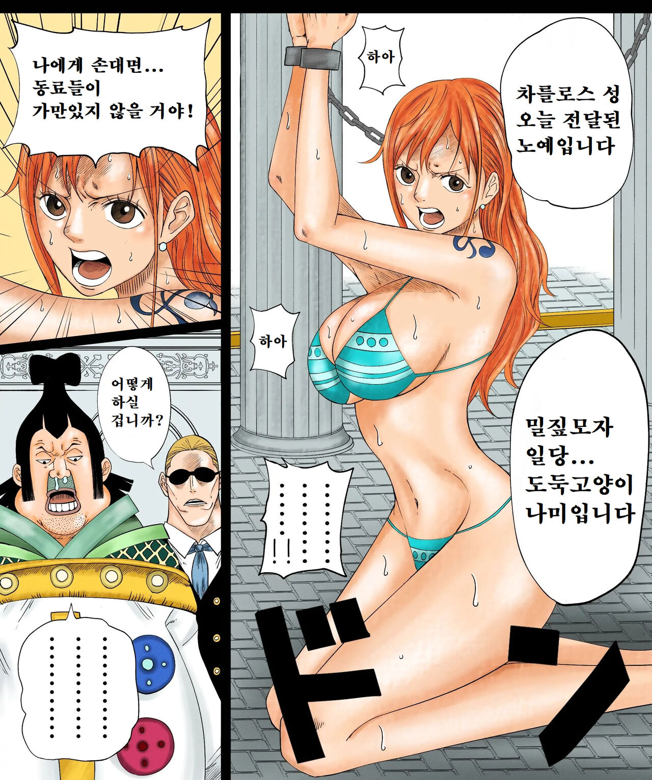 Nami-san Manga | 나미가 천룡인에 납치된 만화 - Page 1 - Comic Porn XXX