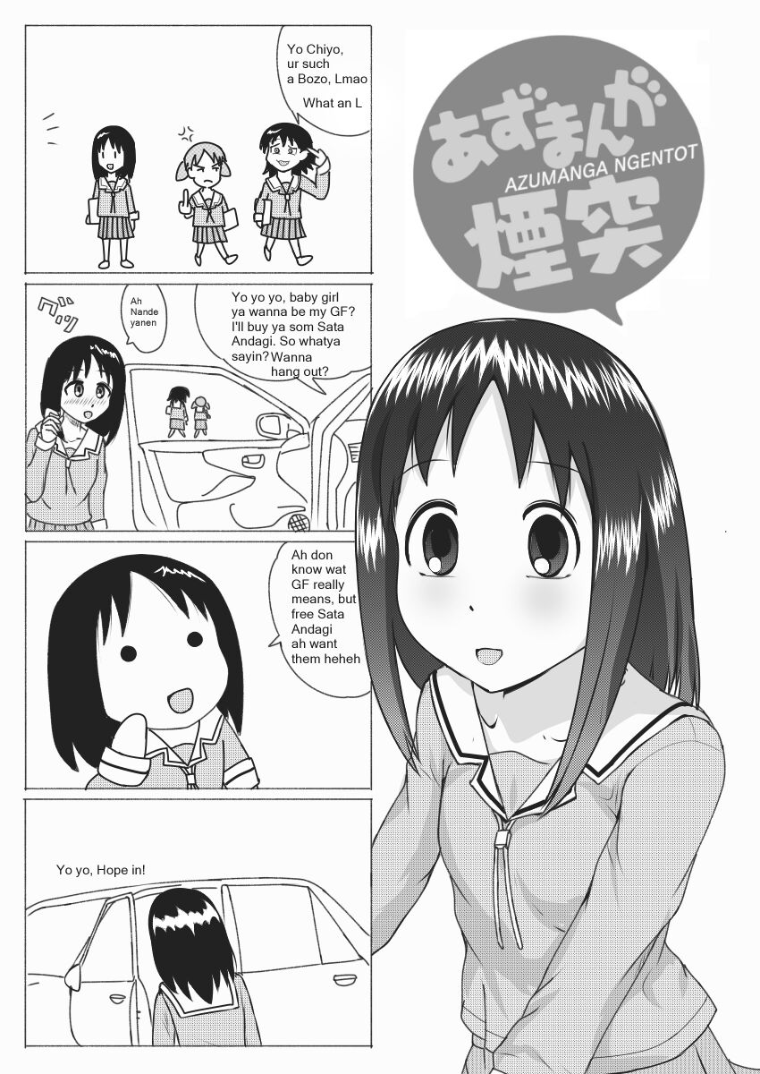 Azumanga Ngentot Netorare Jancuk Bajingan Anjing Jawir Bangsat Pepek Haram Jadah Celaka Kafir Cibai Lancau Sial Peler Asu Kontol Neegers Fucker VOL 1 page 4 full