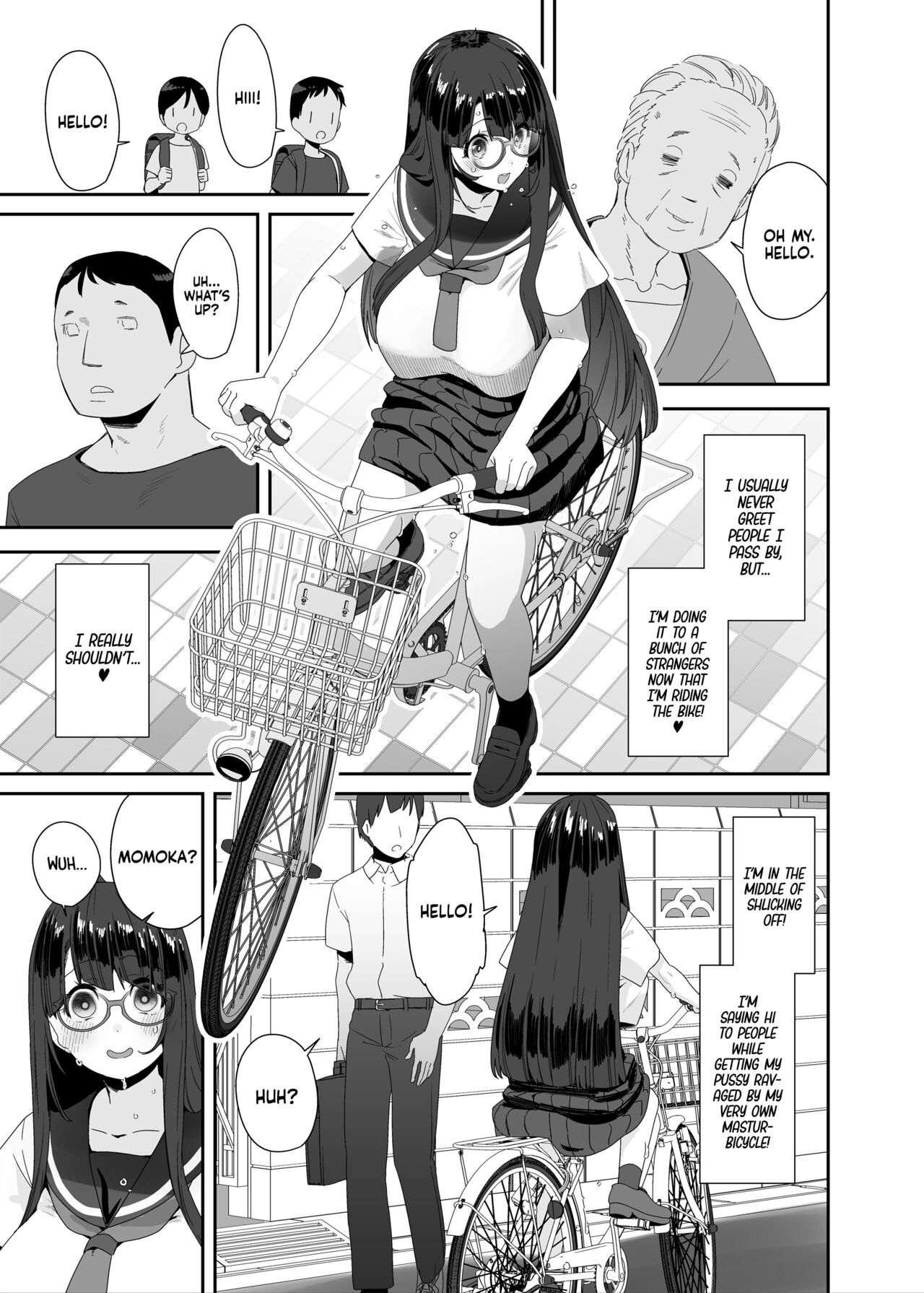 Dosukebe Kyonyuu Joshi ga Acme Jitensha de Osanpo Onanie suru Hanashi | The Slutty, Stacked Middle Schooler Who Gets Off on her Bike page 12 full