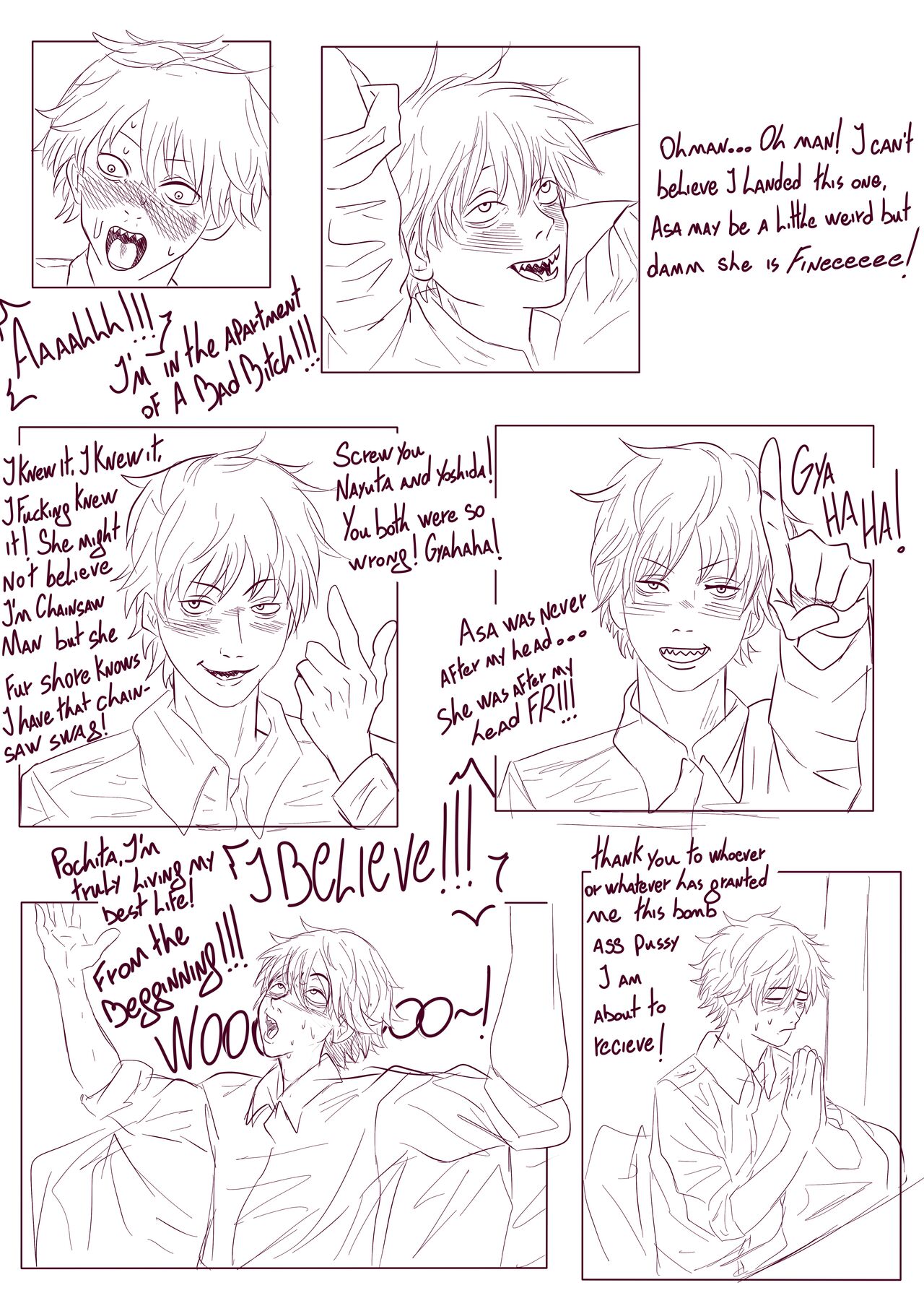 Chainsaw Man: Asa And Denji Kissing Under A Devil page 7 full