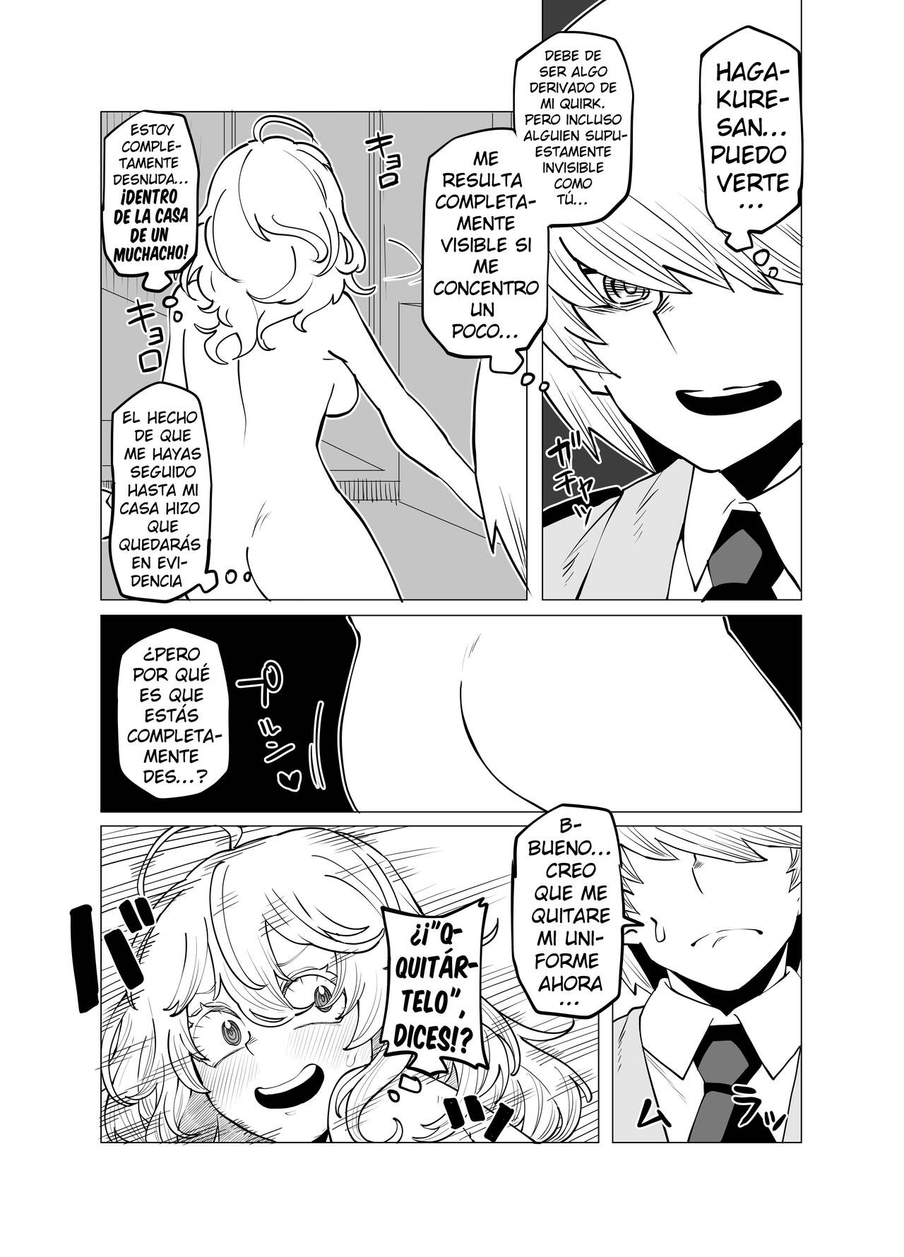 Teisou Gyakuten Butsu ~Hagakure no Baai~ | Academia de Héroes & una Moralidad Invertida 3: Caso Hagakure page 4 full