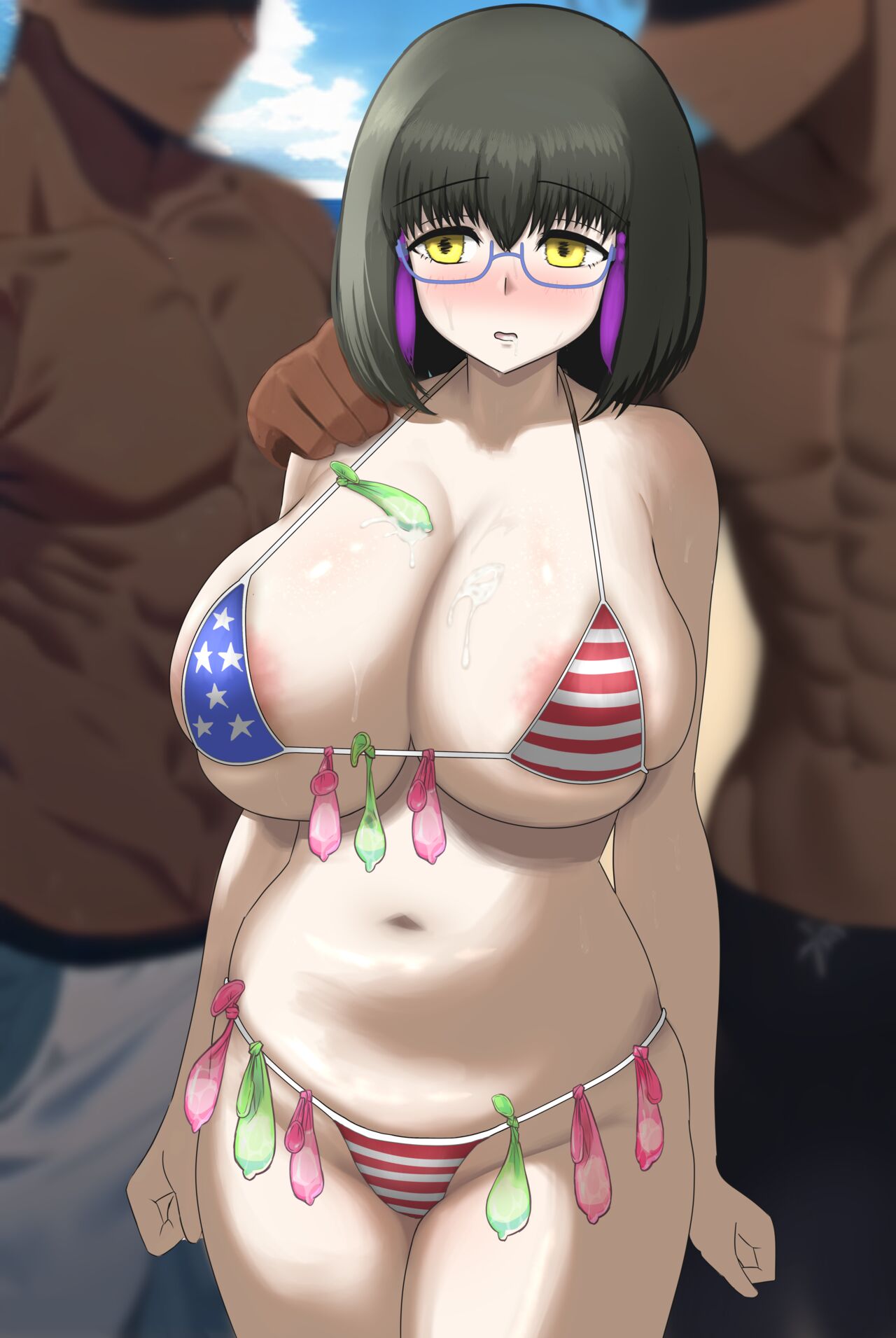強引にナンパされてエロい水着に着替えさせられる柴田さん『Pixiv: SilkFlag』『ID 3487498』 page 4 full