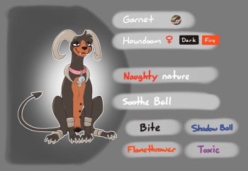 [Halbean] Garnet the Houndoom (Pokemon) cover