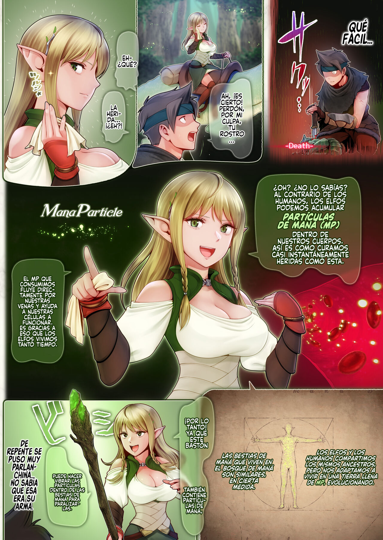 Fel to Mana no Mori -Taieki de Tairyoku Kaifuku sasetekureru Bakunyuu Healer Elf- page 11 full