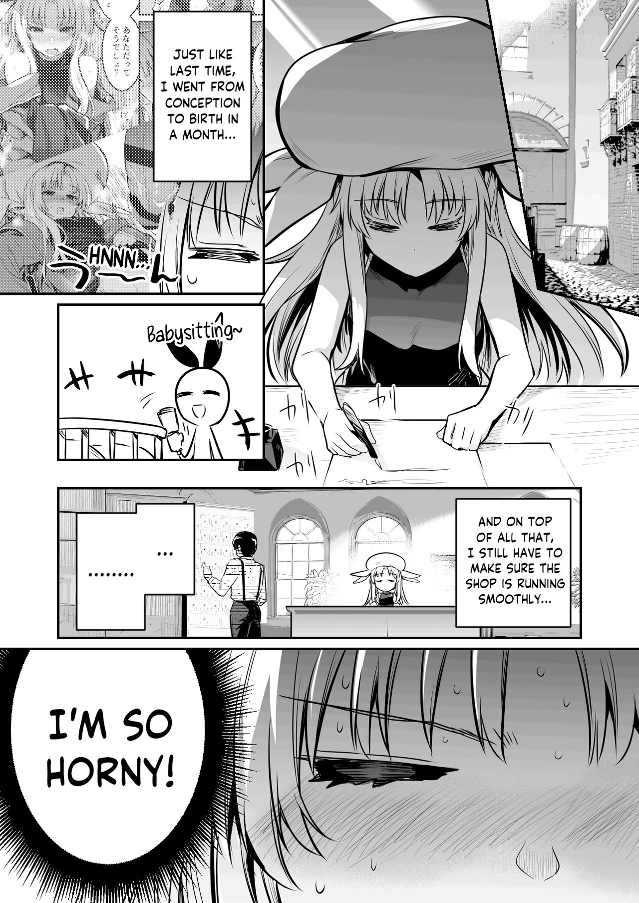 Shigotochuu ni Muramura ga Osaerarenaku Natte Shimai Mugon no Mama Kozukuri Suru Uranaishi-chan page 1 full