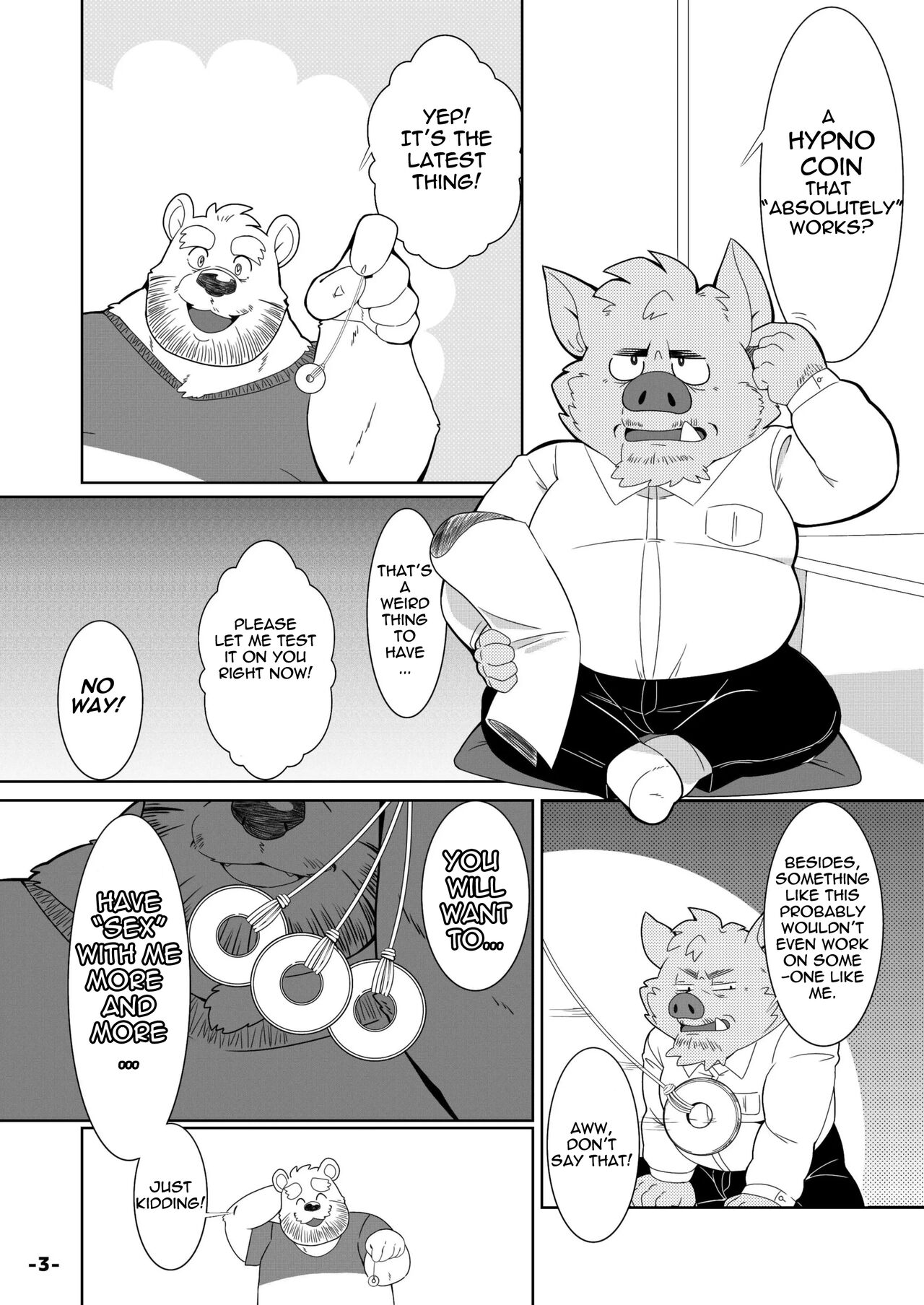 #Marugatsu Batsunichi Inoshishi Danna ga Saiminjutsu ni Ochite Shimau? | #OO/XX A Boar Owner Falls Under Hypnosis? page 5 full
