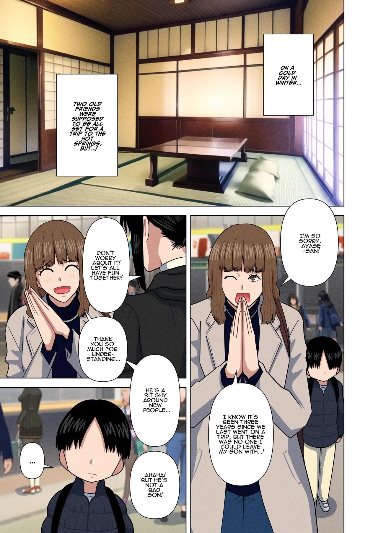 Oba-san to Onsen Ryokan de... | Hotspring Trip With My Mom's Friend... page 3 full