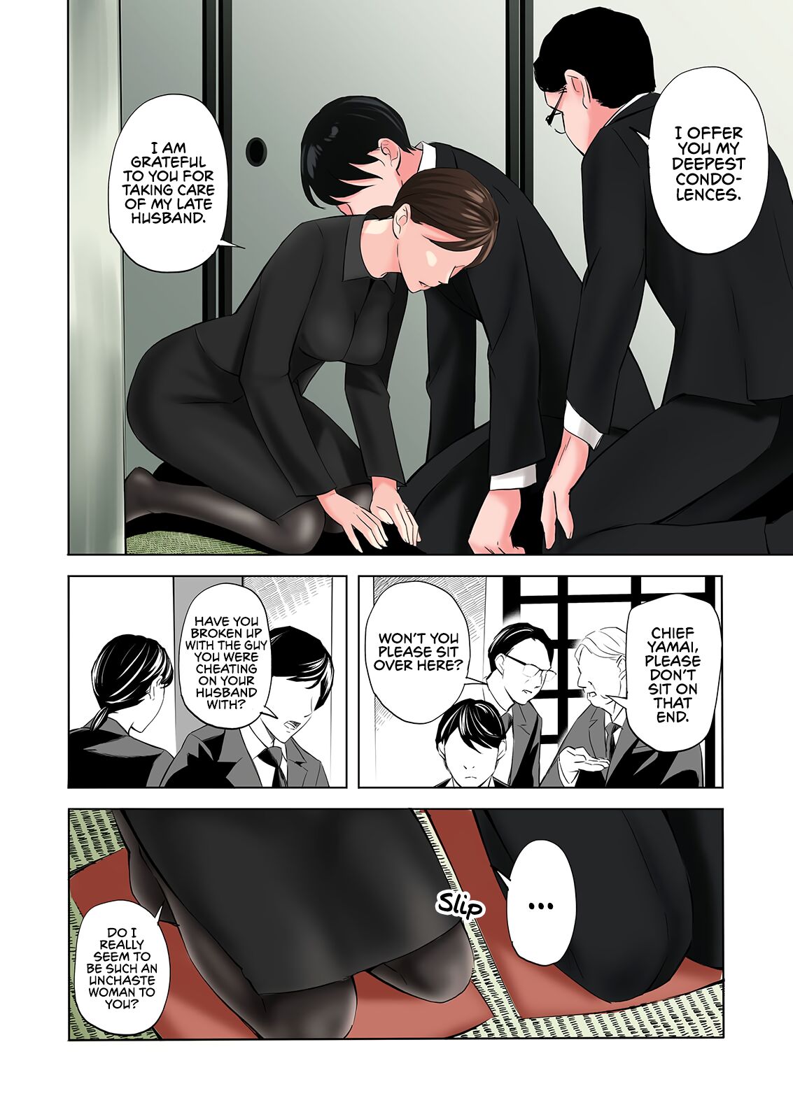 Mofuku Miboujin no Erohon desu | This is a Fap Book ft. a widow in her mourning dress page 12 full
