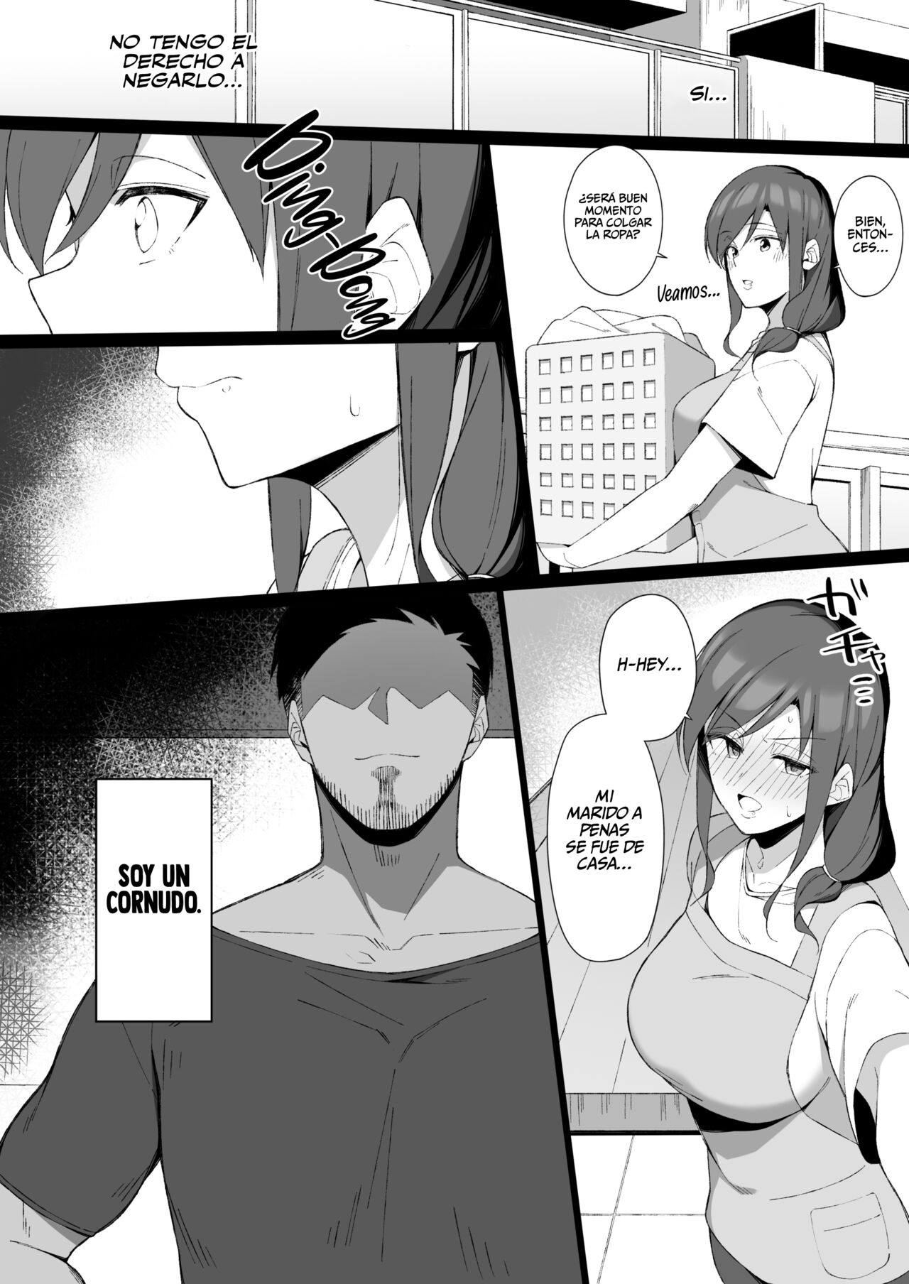 Osu ni Ochiru Seiso Hitozuma + Extra | La Degeneración Moral de una Ama de Casa Impuesta por un Hombre + Extra page 4 full