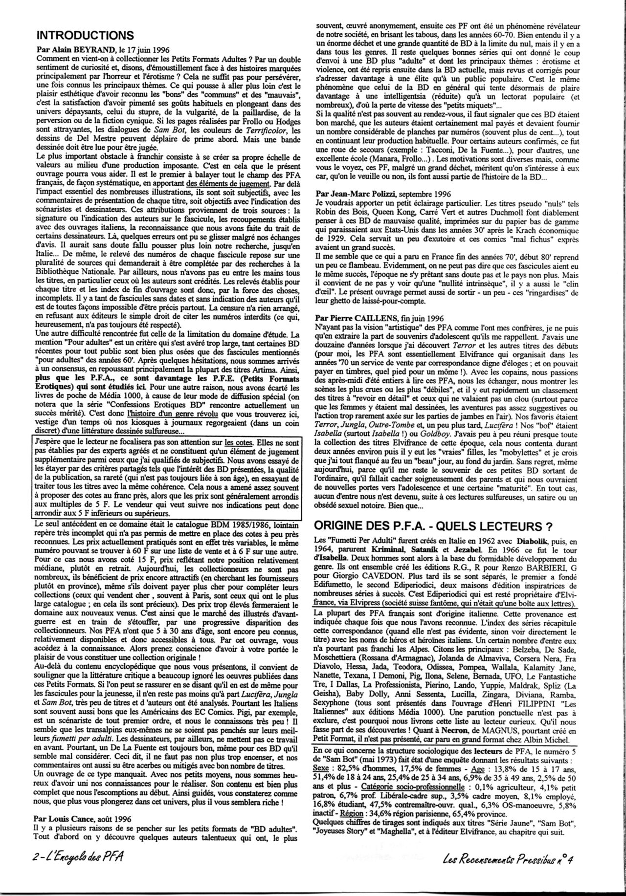 L'Encyclo des PFA : Encyclopédie des Petits Formats Adultes page 3 full