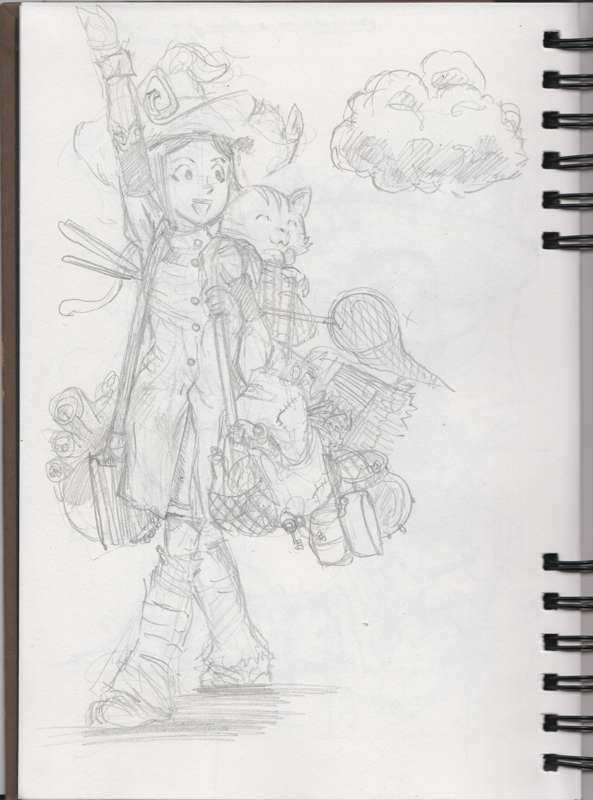 Weekly 2018-05-22: Brainstorming Sketches For Episode 26, 10 Pages Inside My Sketchbook page 10 full