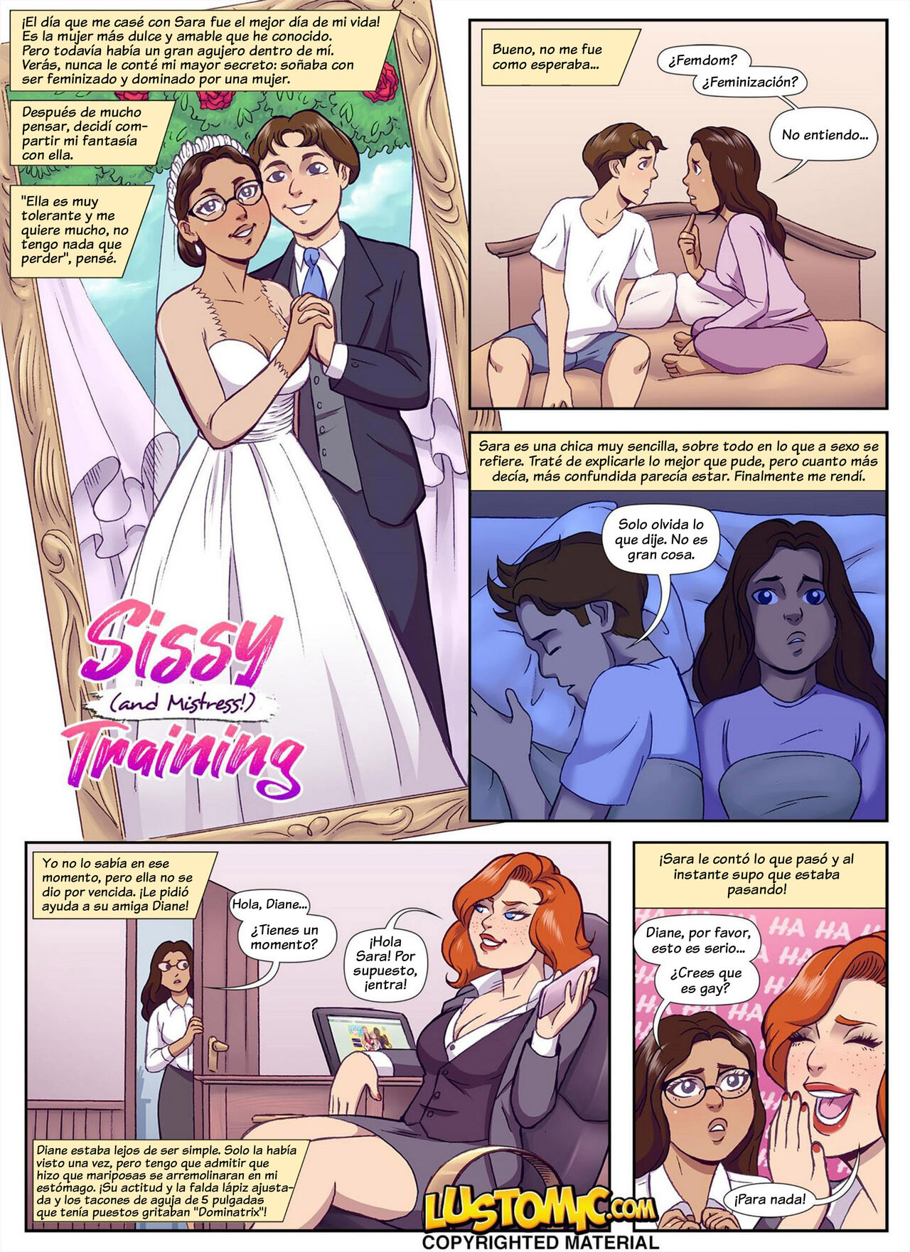 Mariquita y ama entrenando | Sissy and Mistress Training page 1 full