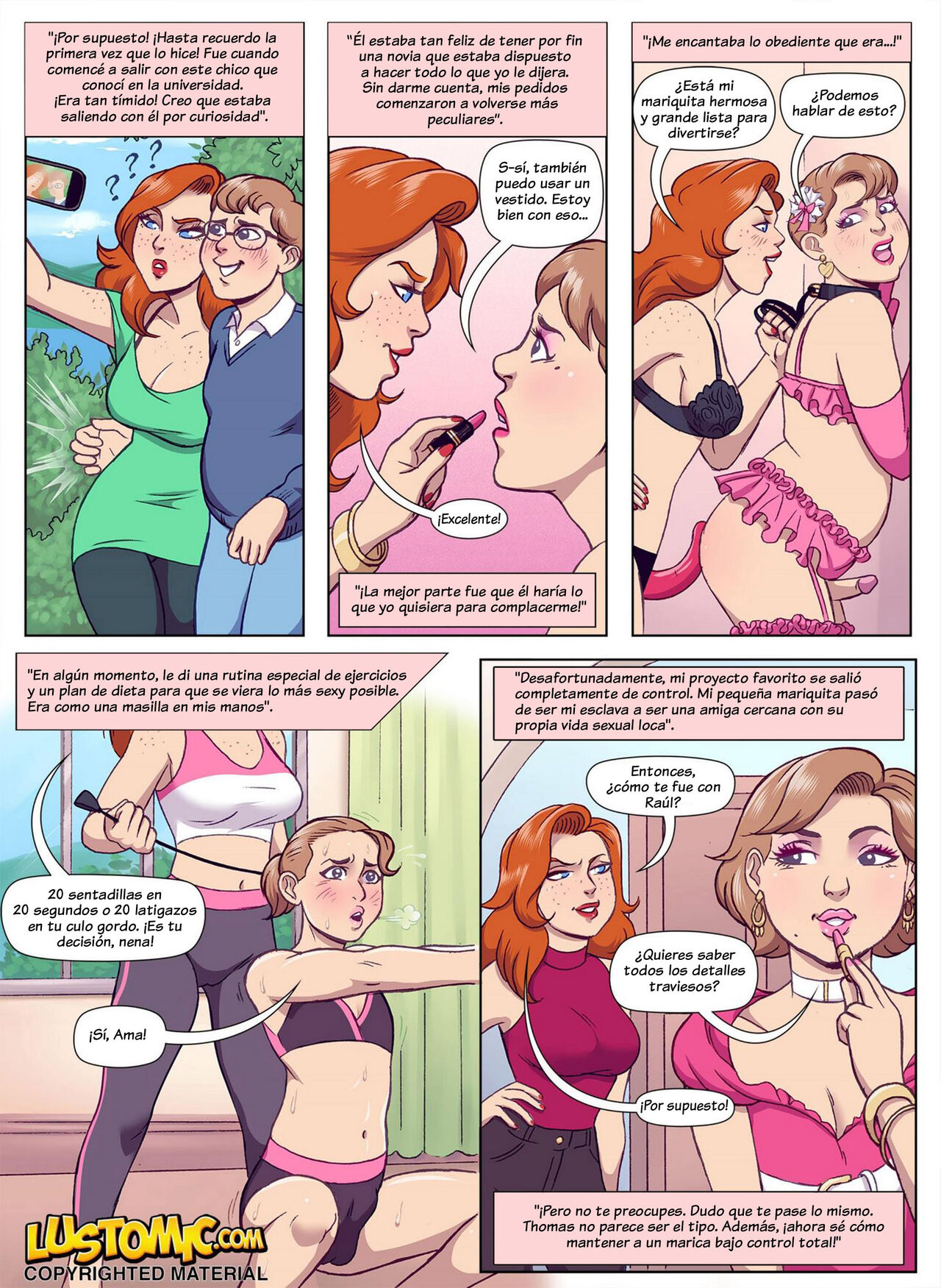 Mariquita y ama entrenando | Sissy and Mistress Training page 3 full