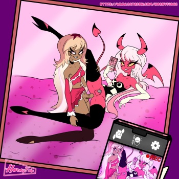 [HornyFudge] Verosika Mayday selfcest | chastity cover