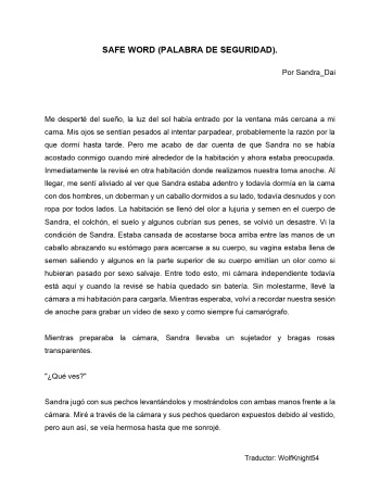 [Sandra Dai] Safe Word (Spanish) [WolfKnight54] cover