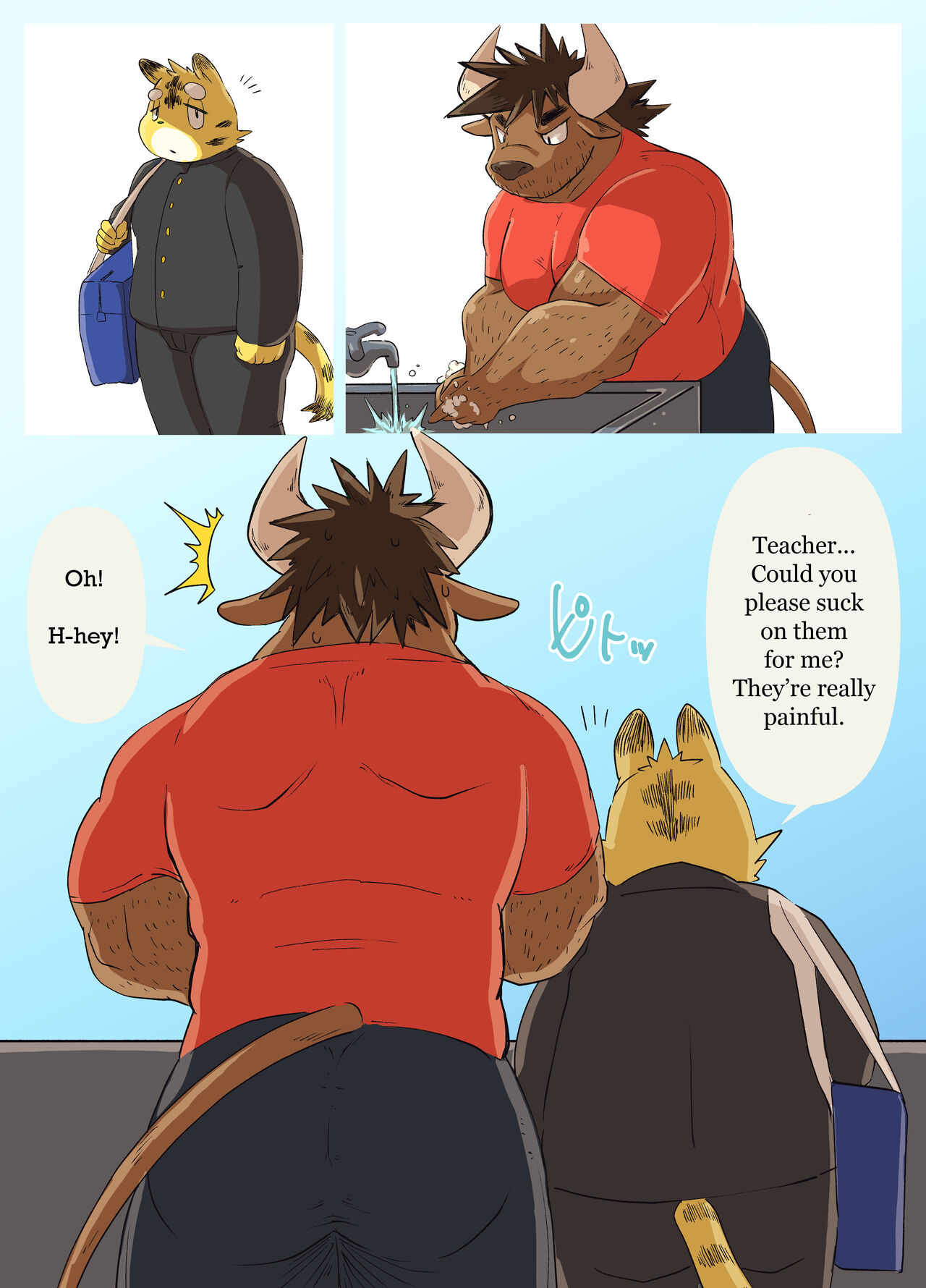 Muscular Bull Teacher & Chubby Tiger Student 1 page 11 full