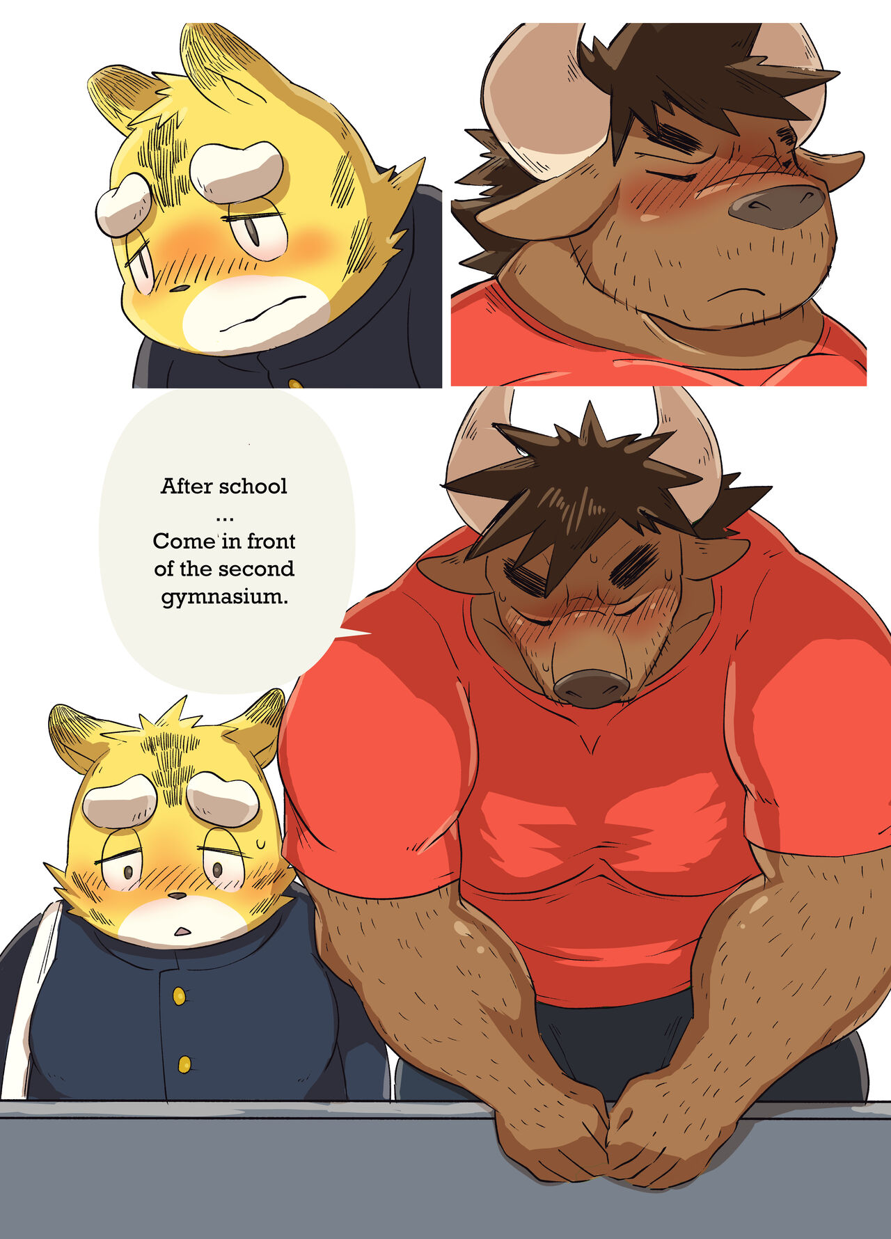 Muscular Bull Teacher & Chubby Tiger Student 1 page 12 full