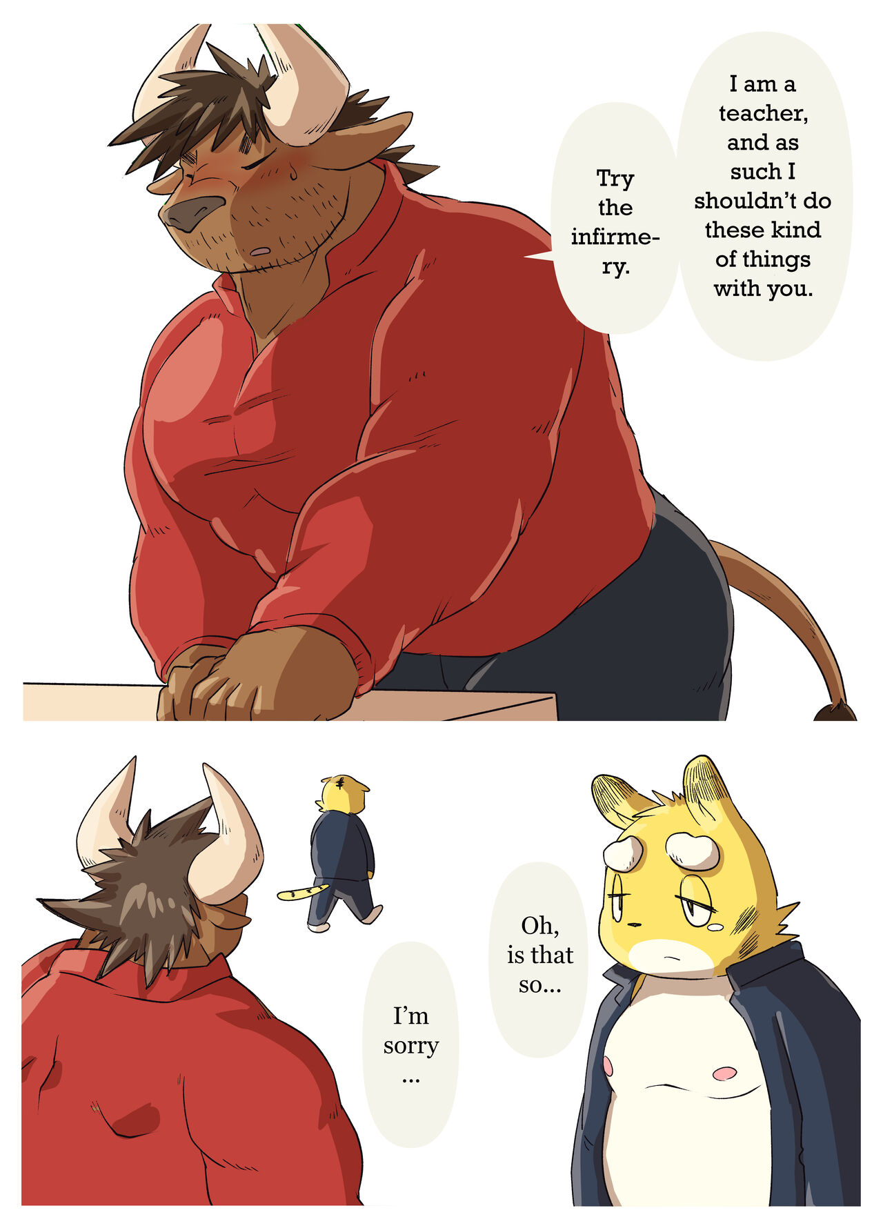 Muscular Bull Teacher & Chubby Tiger Student 1 page 8 full