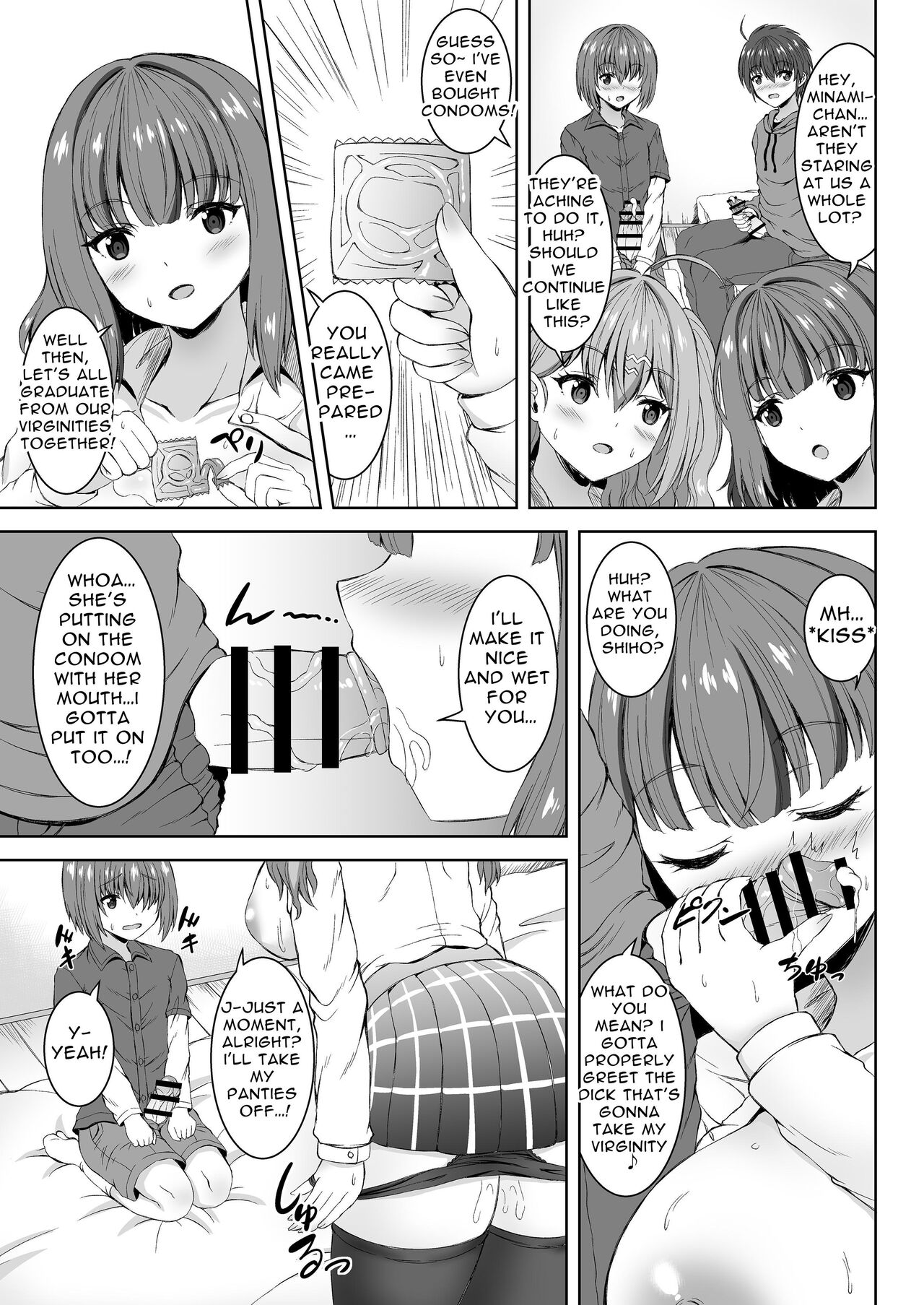 Jisshi JK to Tomo Ane JK o Nando mo Koukan Amaicha Swapping Doutei Fudeoroshi | Sex With Your Older Sister & Your Friend's Older Sister ~Sweet Swappin' Cherry Poppin'~ page 10 full