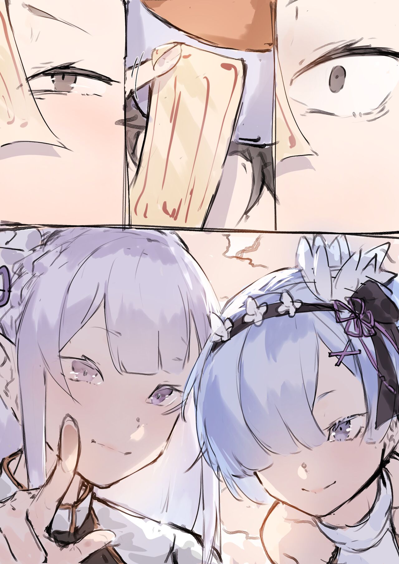 Emilia, Rem and Subaru futanari page 11 full