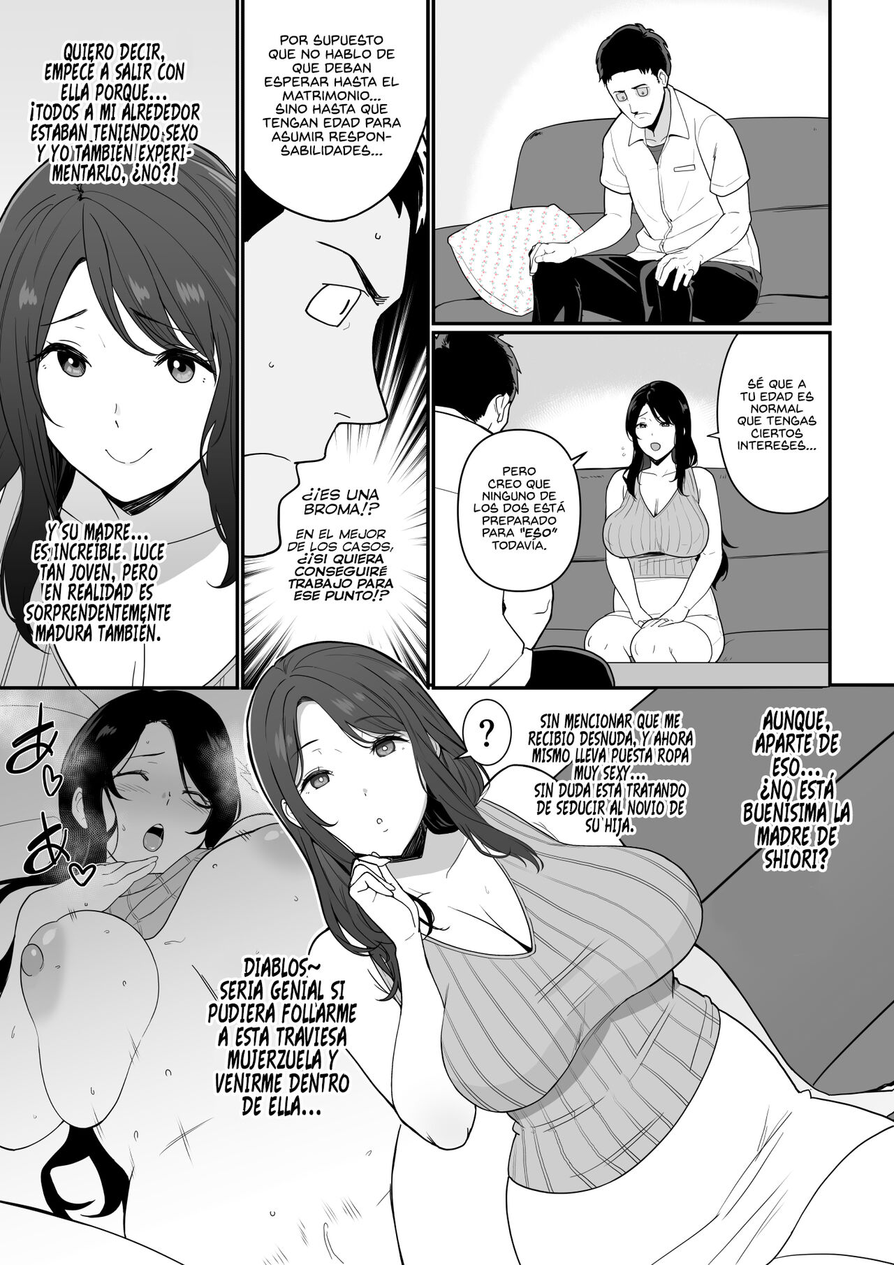 Kanojo no Mama ga H Sugite Gaman Dekinai | La Mamá de mi Novia es tan Pervertida que no Pude Soportarlo Más page 7 full