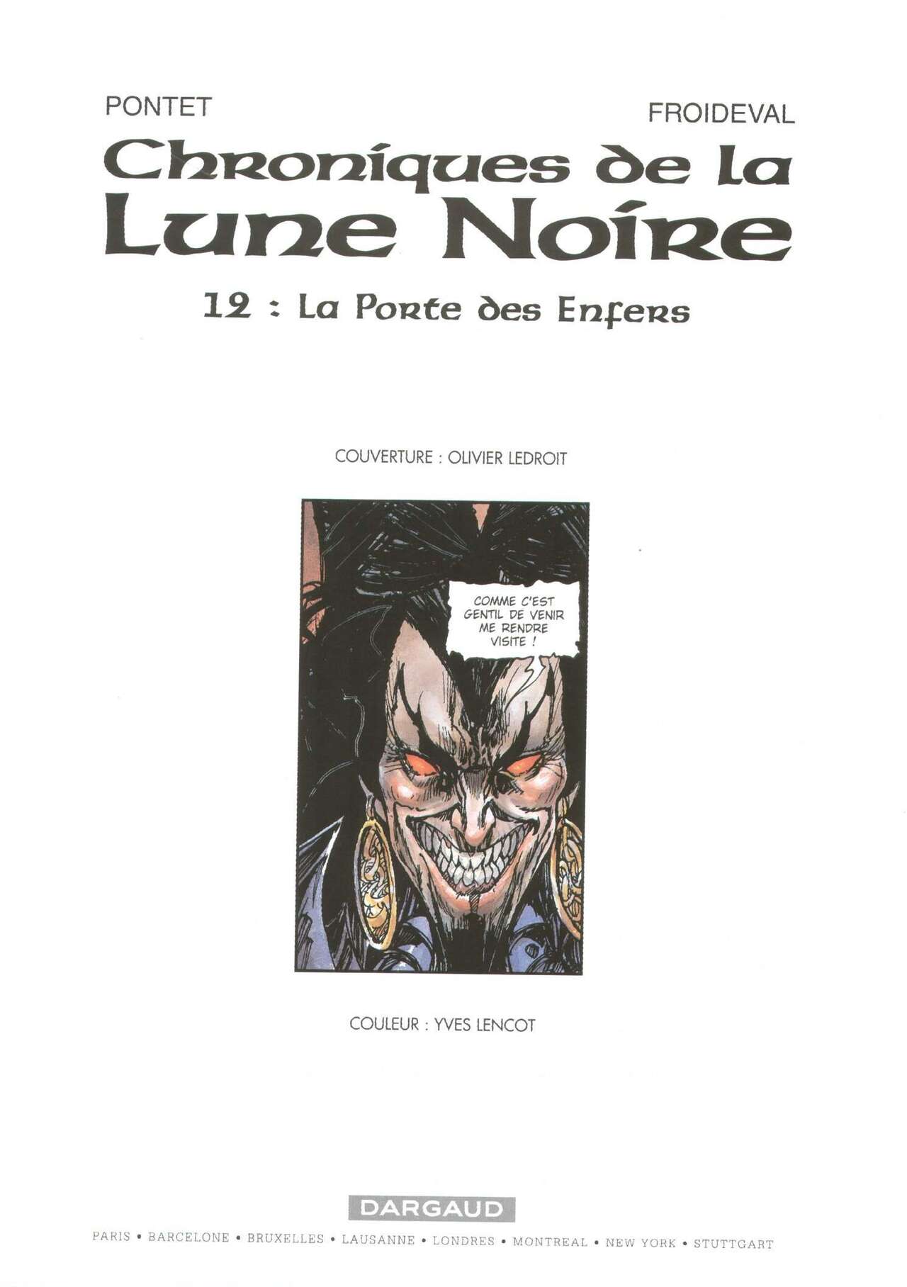 Chroniques De La Lune Noire - T12 - La Porte Des Enfers page 2 full