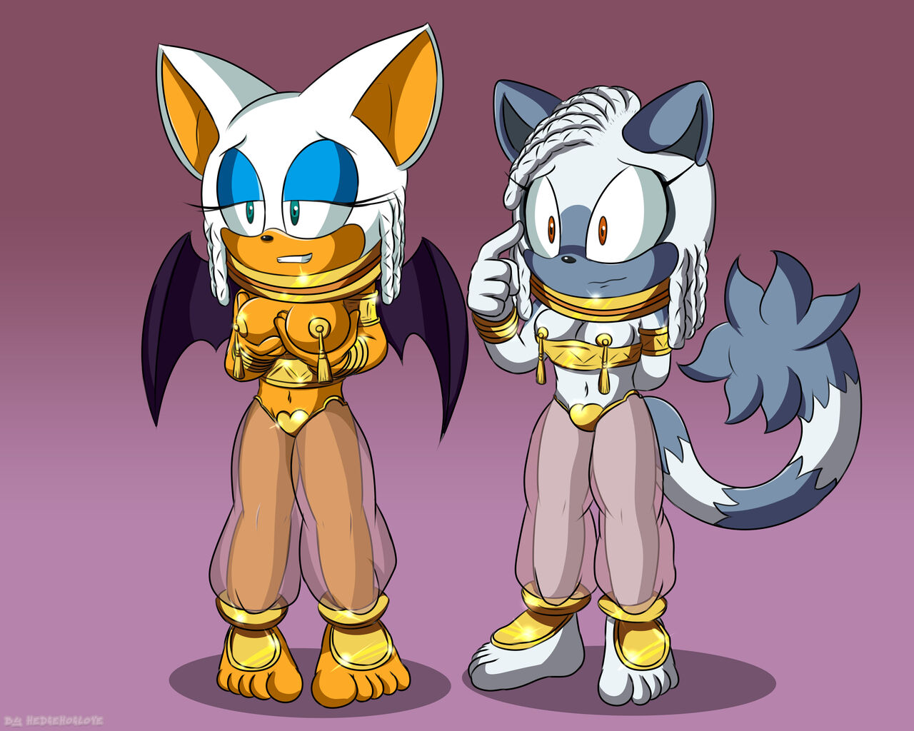 Rouge, Tangle, Whisper and Jewel Harem page 1 full