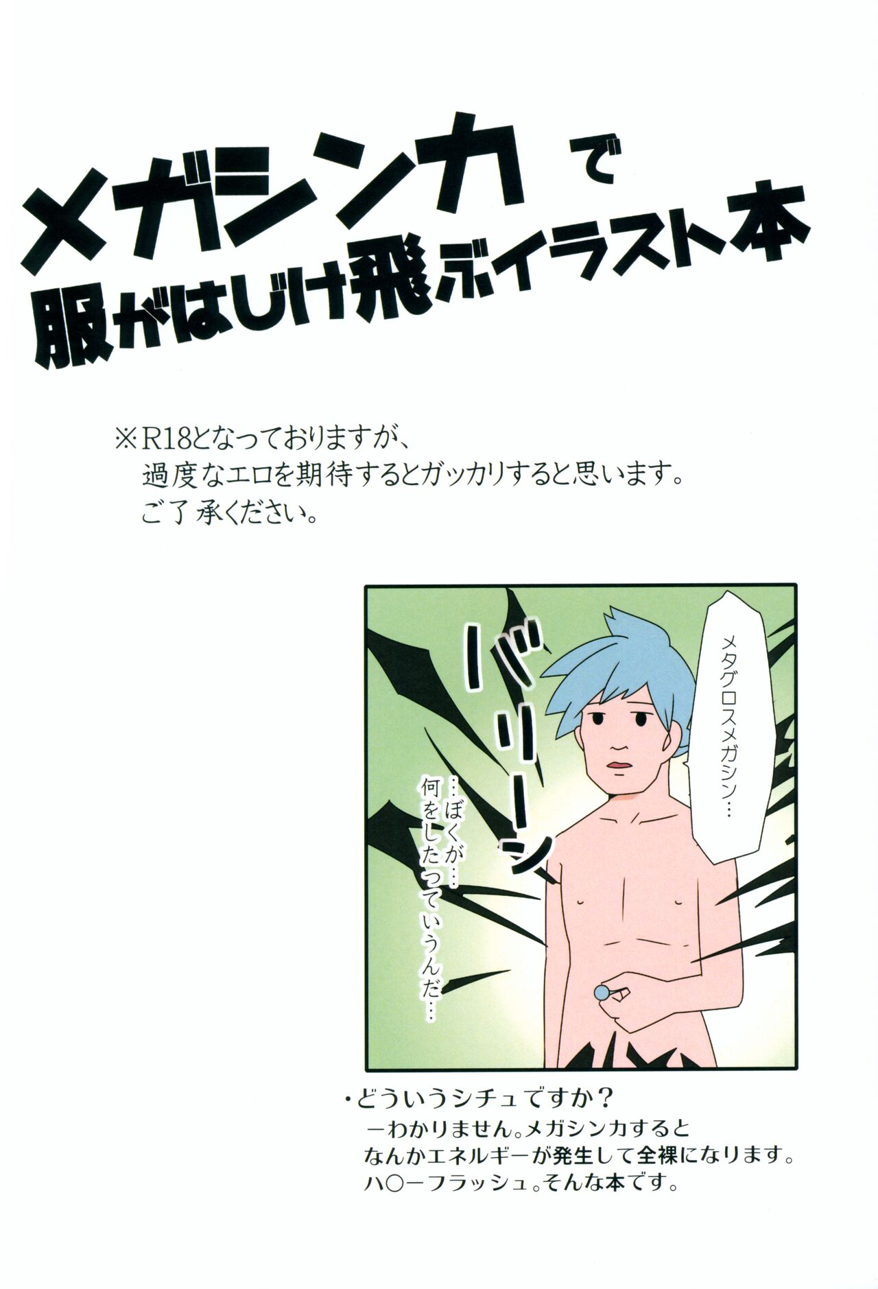 Mega Shinka de Fuku ga Hajiketobu Illust-bon page 3 full