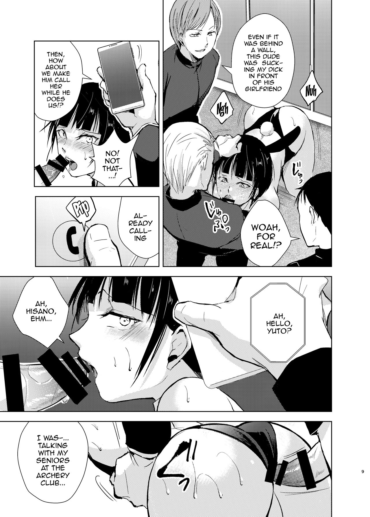 Kyuudou Danshi 2 x Netorare Choukyou Bukatsu no Senpai ni Mesu Ochi Saserare Kanojo ni Kakurete Shuuchi Choukyou Saremashita / Archery Boys 2 x Training To Be Taken Away page 10 full