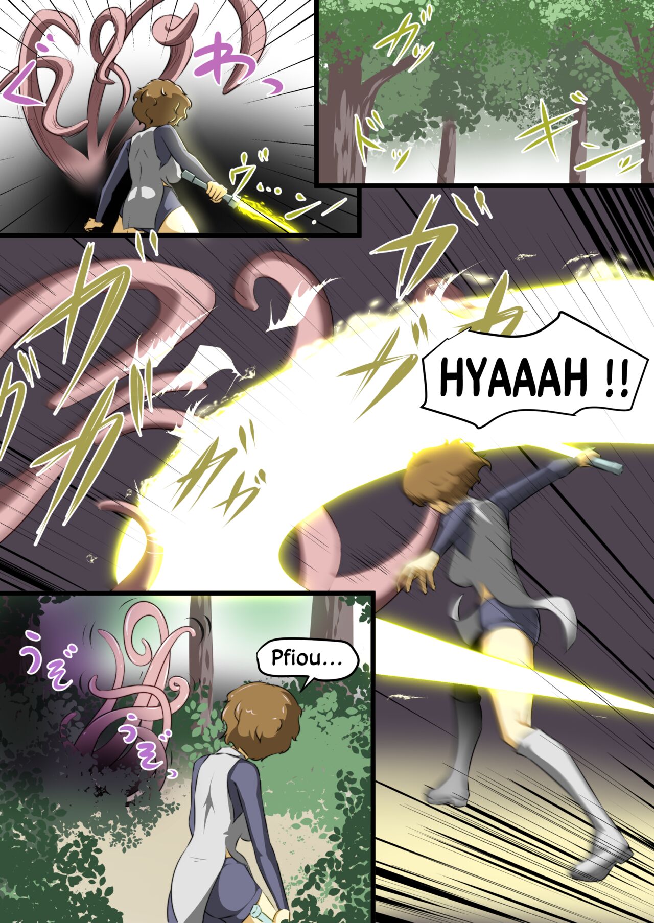 Uchi no Ko ga Ecchi na Teki to Tatakatte Haiboku suru Hanashi 1 | L'héroïne se fait vaincre par une ennemie perverse 1 page 11 full