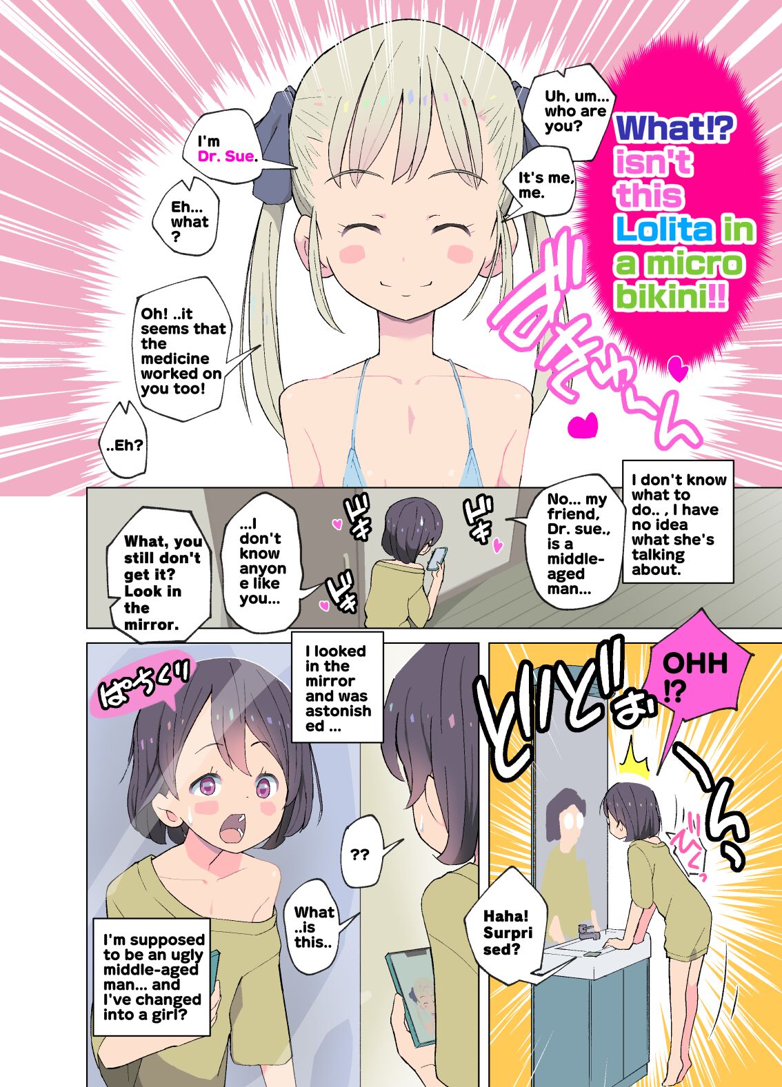 Middle-aged Man TS To Girl & Got Along With A Yuri Girl page 8 full