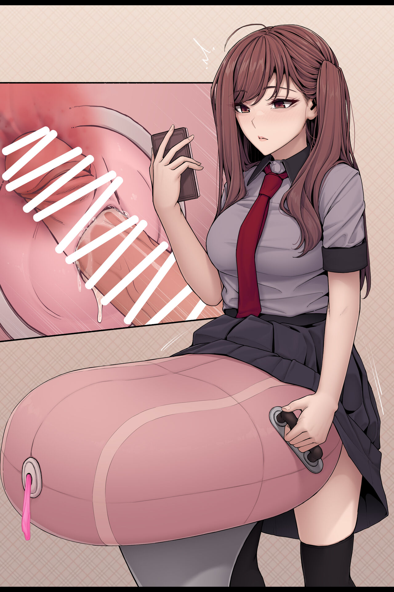 Gihindai de sagyō-teki ni sei shori shi teru  futanari-chan | A futanari staying cool as she relieves her sexual urges page 7 full
