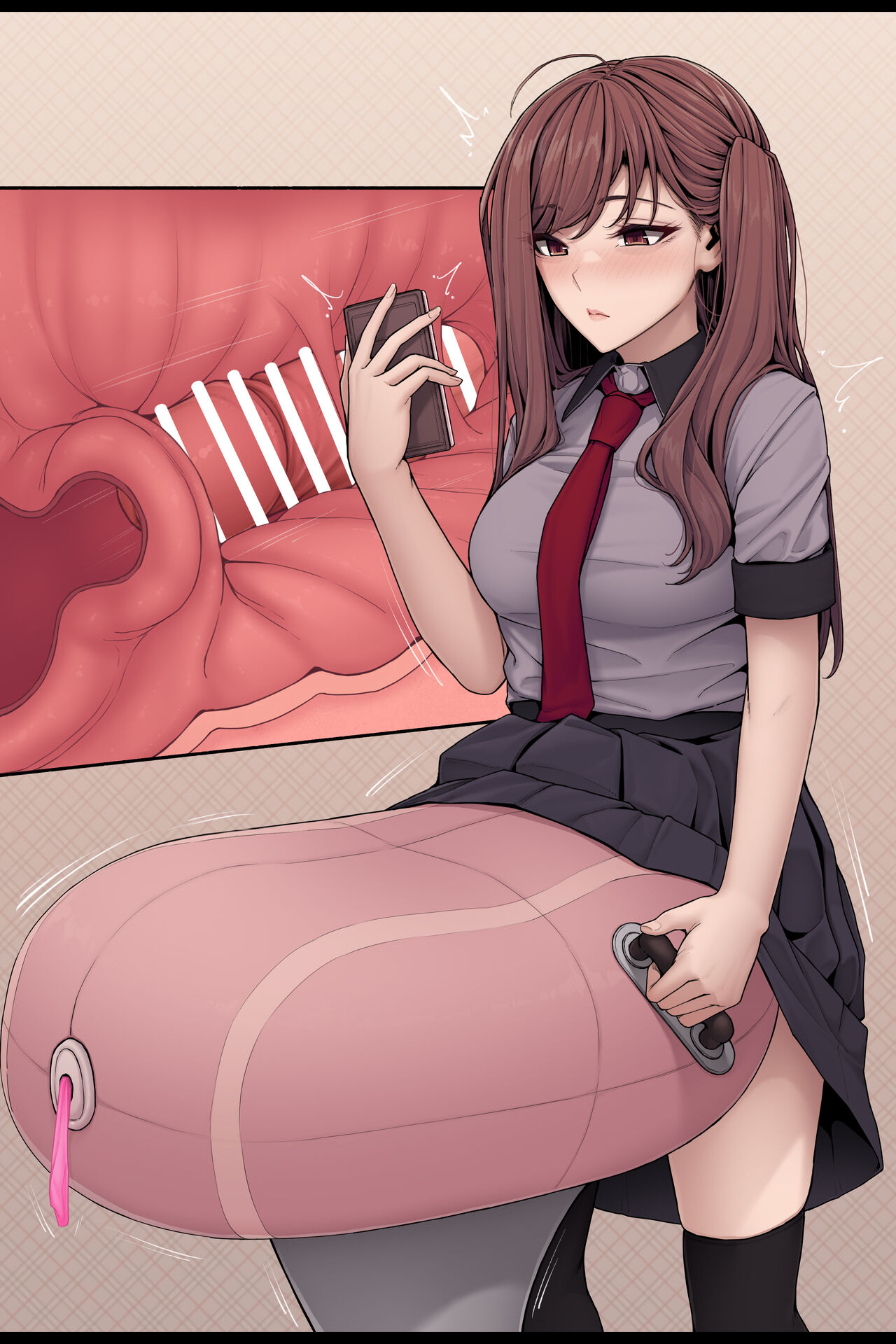 Gihindai de sagyō-teki ni sei shori shi teru  futanari-chan | A futanari staying cool as she relieves her sexual urges page 8 full