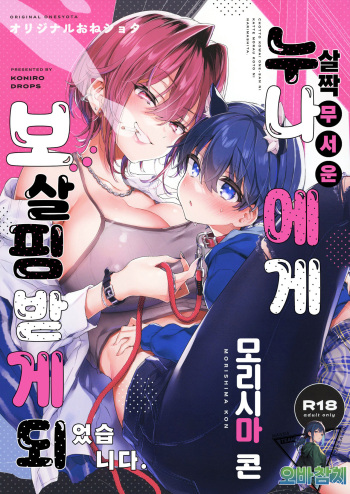 [Koniro Drops (Morishima Kon)] Chotto Kowai Onee-san ni Katte morau Koto ni Narimashita. | 살짝 무서운 누나에게 보살핌 받게 되었습니다. [팀 오바참치] [Korean] [Digital] cover