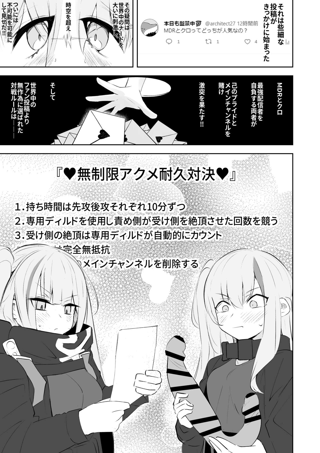 MDRvsKURO Saikyou Haishinsha  Ketteisen  Museigen  Acme Taikyuu Taiketsu‼ page 2 full