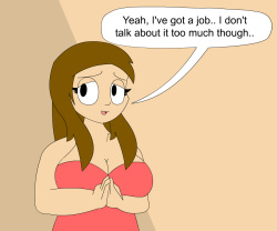 Diaper Waitress and rollerskates