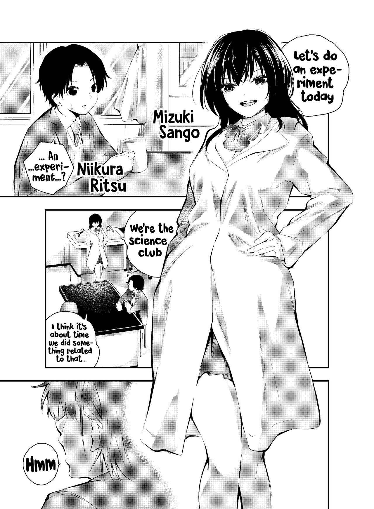 Jikken o Shiyou. Classmate ni Barenai-you ni Hadaka de Jugyou o Ukeru!? | Let's do an experiment. Can we take lessons naked without our classmates discovering us...? page 3 full