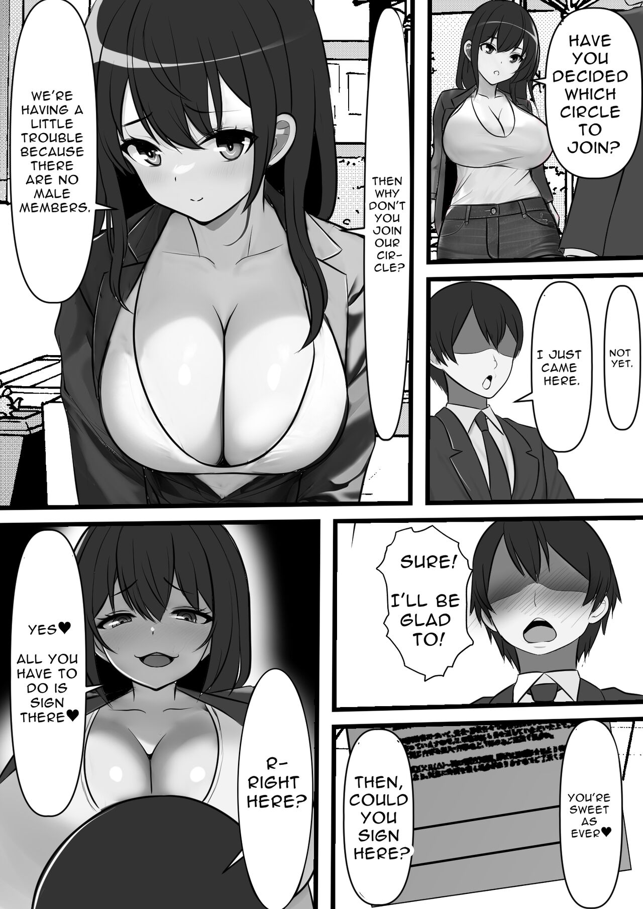Teisou Gyakuten Toshi Damasarete Nyuukai Shita YariCir Shuudan no Leader ga Dou Mitemo Hatsukoi no Onee-san nano daga | Reverse Chastity City ~The Leader of a Fuckclub That Tricked Me Into Joining Seems to Be a Virgin~ page 12 full