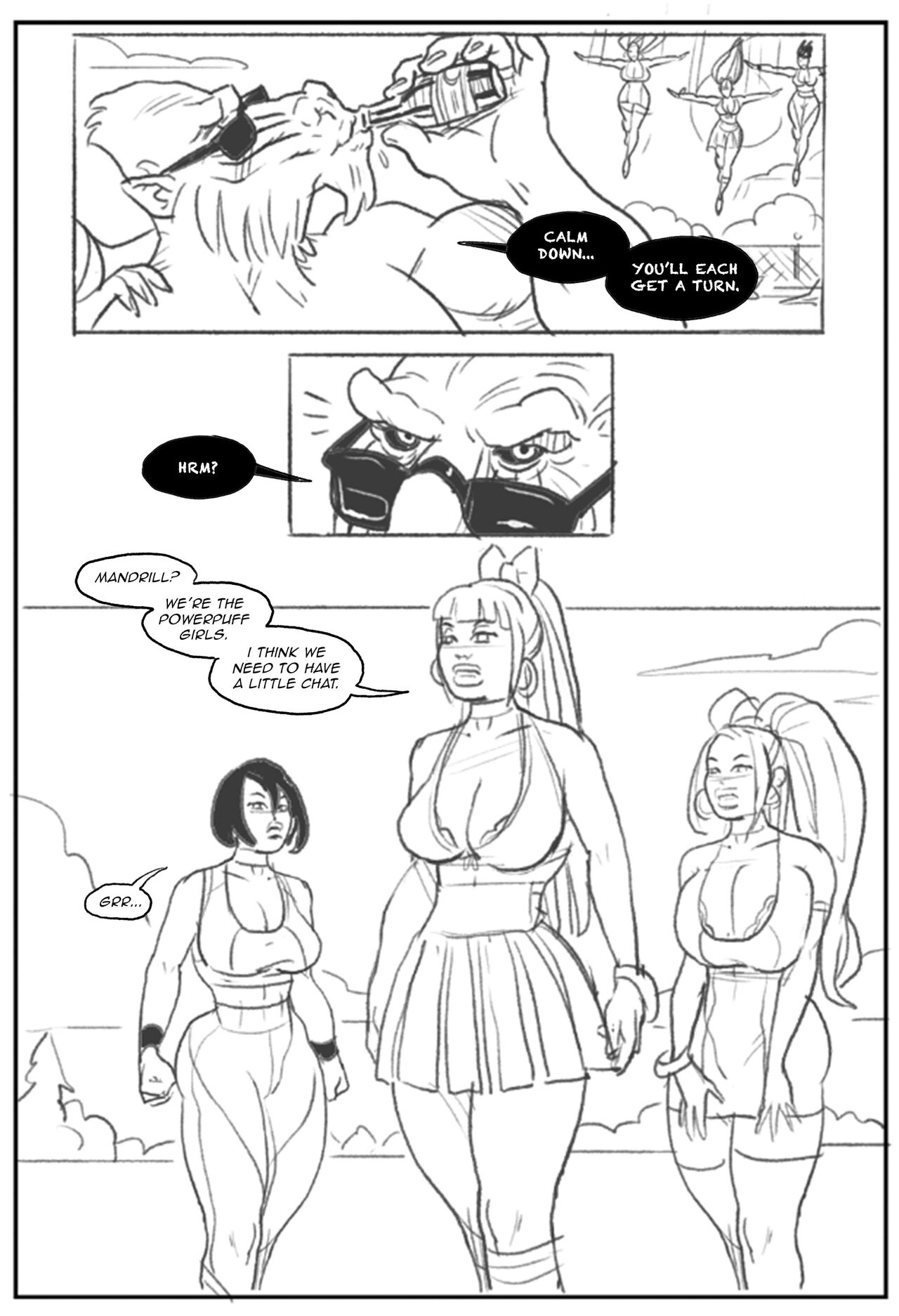 Mandrill vs the Powerpuff Girls page 11 full