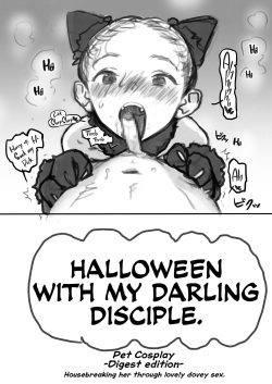 Manadeshi to Halloween  DE Choukyou Rabu Rabu Ecchi  | Halloween with my Darling Disciple. Pet Cosplay -Digest Edition- Housebreaking her through lovey dovey sex.