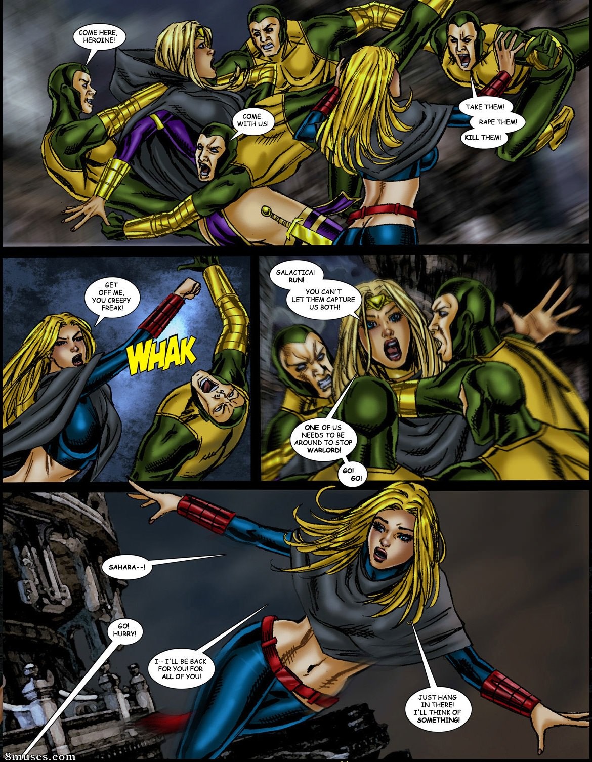 9 Superheroines Comics - 9 Superheroines vs Warlord - Part2 page 5 full