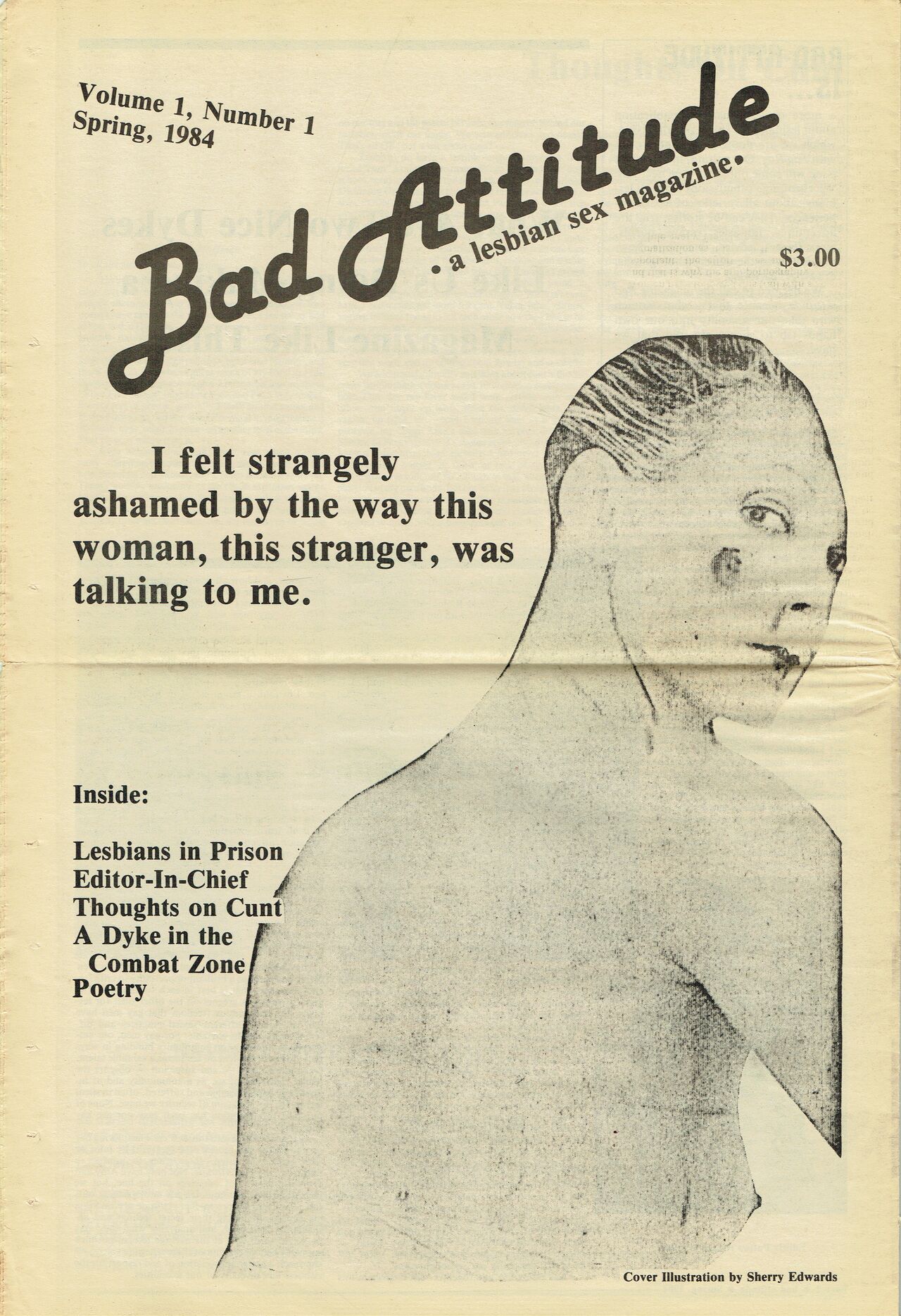 Bad Attitude vol. 1 no. 1 Spring 1984 page 1 full