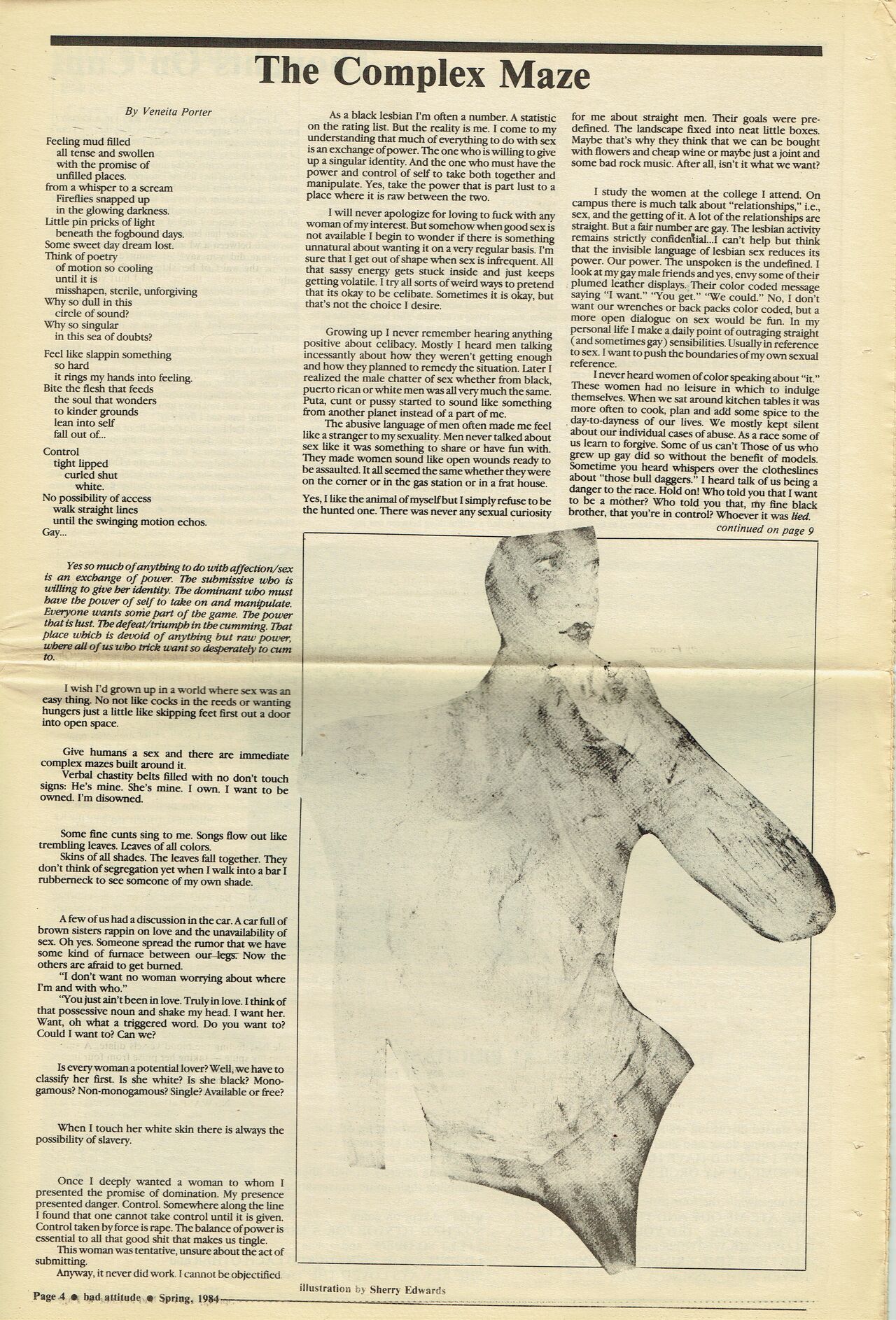 Bad Attitude vol. 1 no. 1 Spring 1984 page 4 full