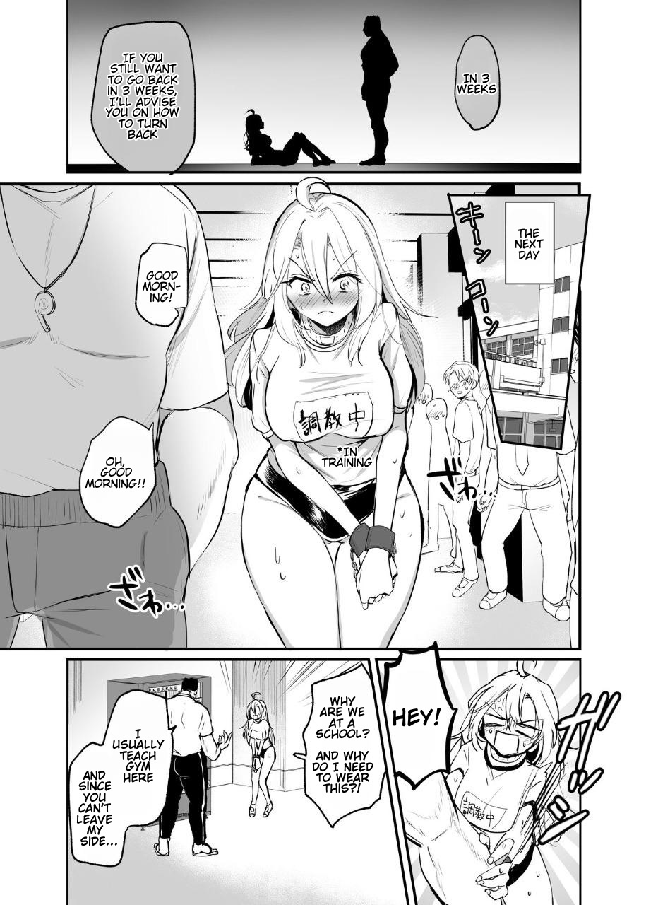 Namaiki TS Yankee ga Zetsurin Taiiku Kyoushi no Onaho ni natte Akume Shiofuki Mesu Ochi Ninshin! | TS Delinquent becomes a gym teacher's onahole and Cums, Squirts, Falls as a Female, Gets Pregnant page 11 full